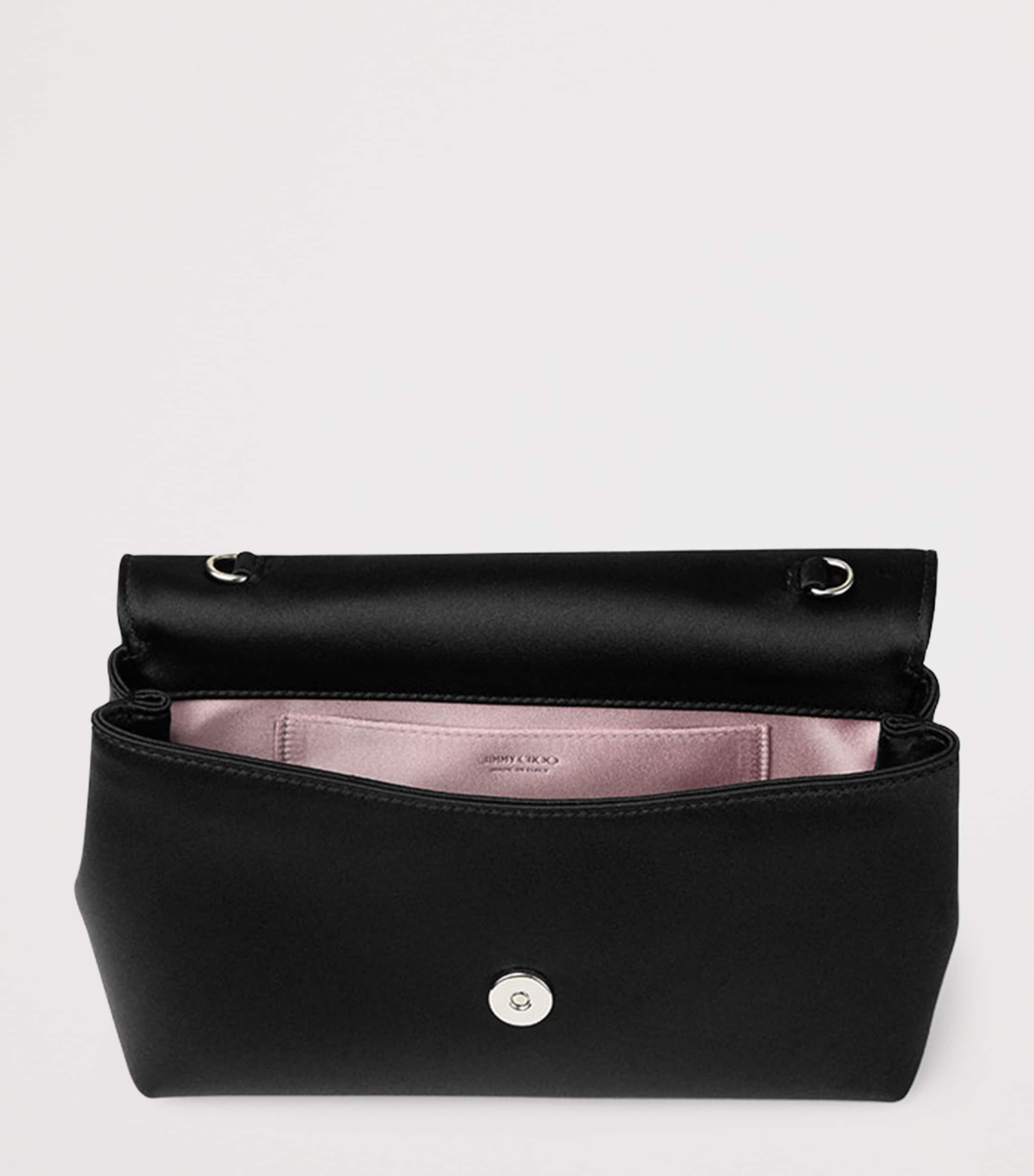 Satin Bow Mini Bag BLACK/SILVER Image 4
