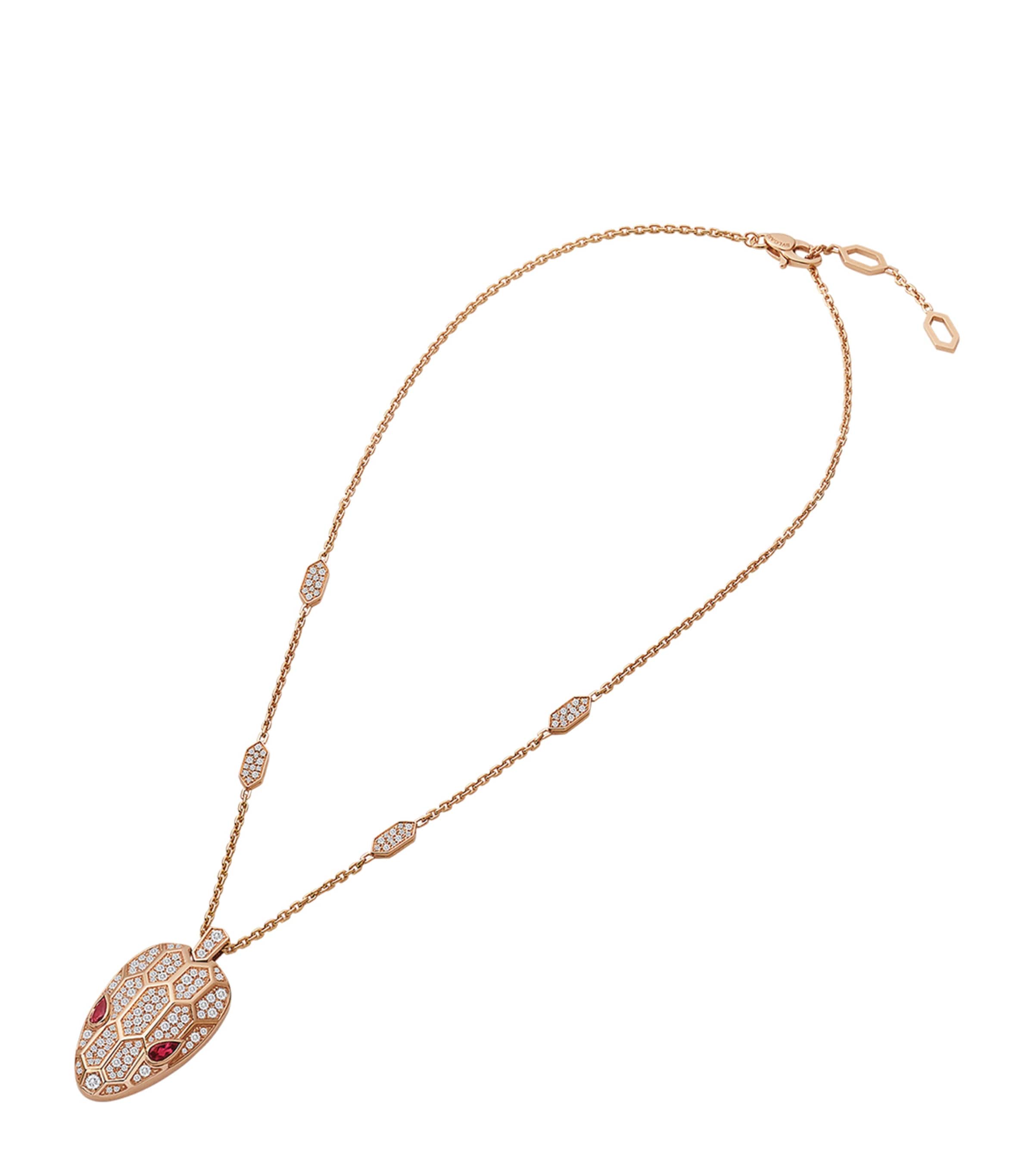 Bvlgari Rose Gold, Diamond and Rubellite Serpenti Necklace Pink Gold Image 1