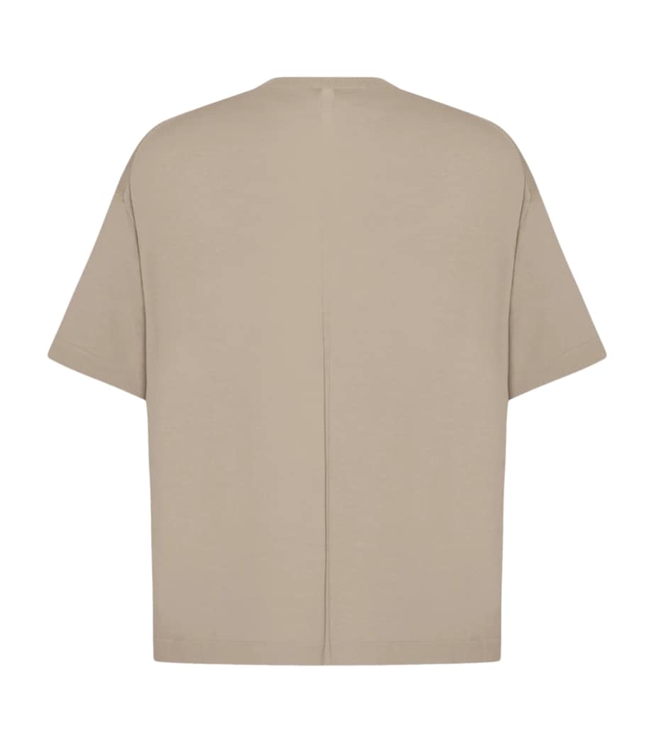 The Row Mens Dlomu Wool T-Shirt Taupe Image 2