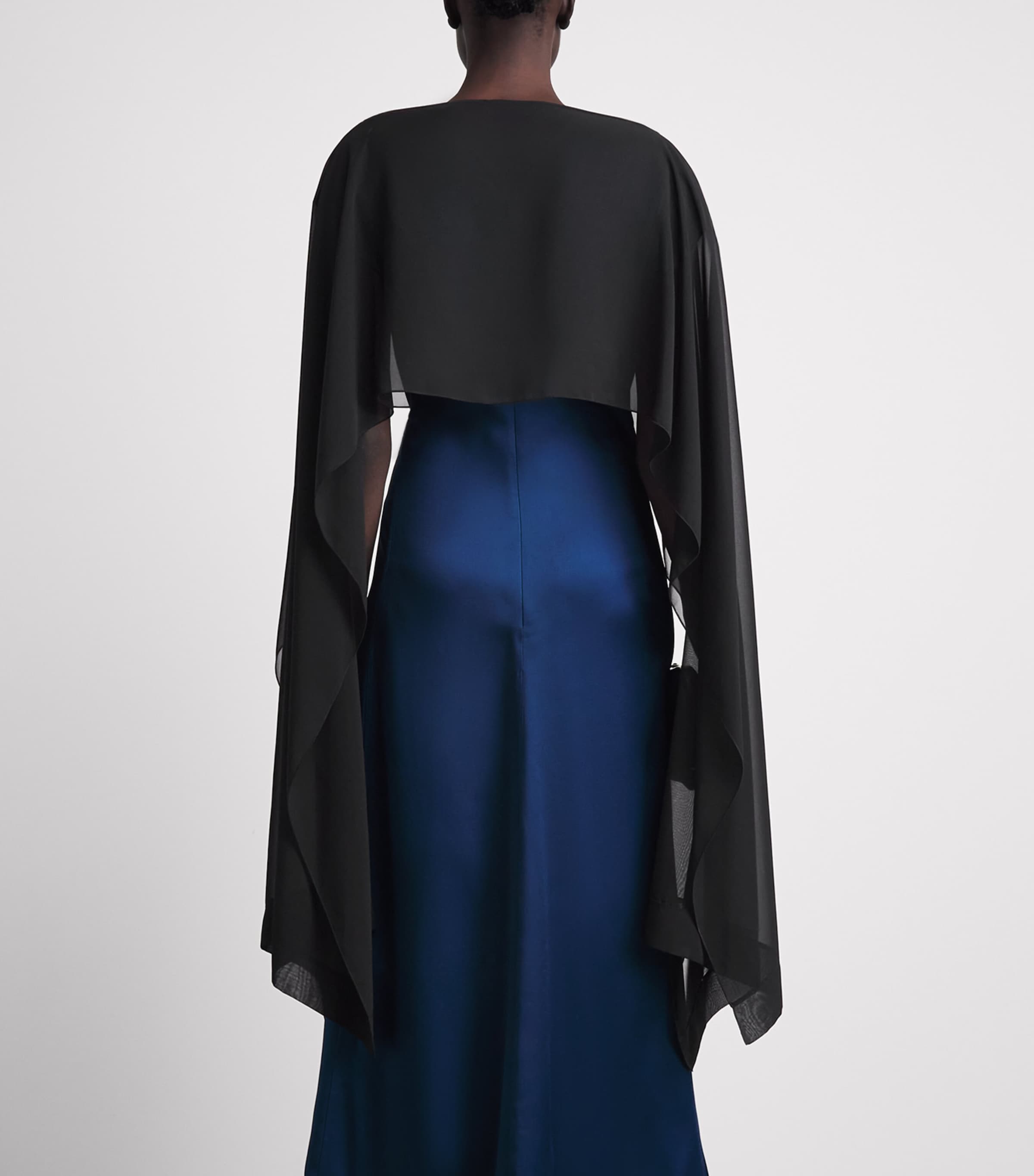 Talbot Runhof Womens Organza Shawl Black Image 4