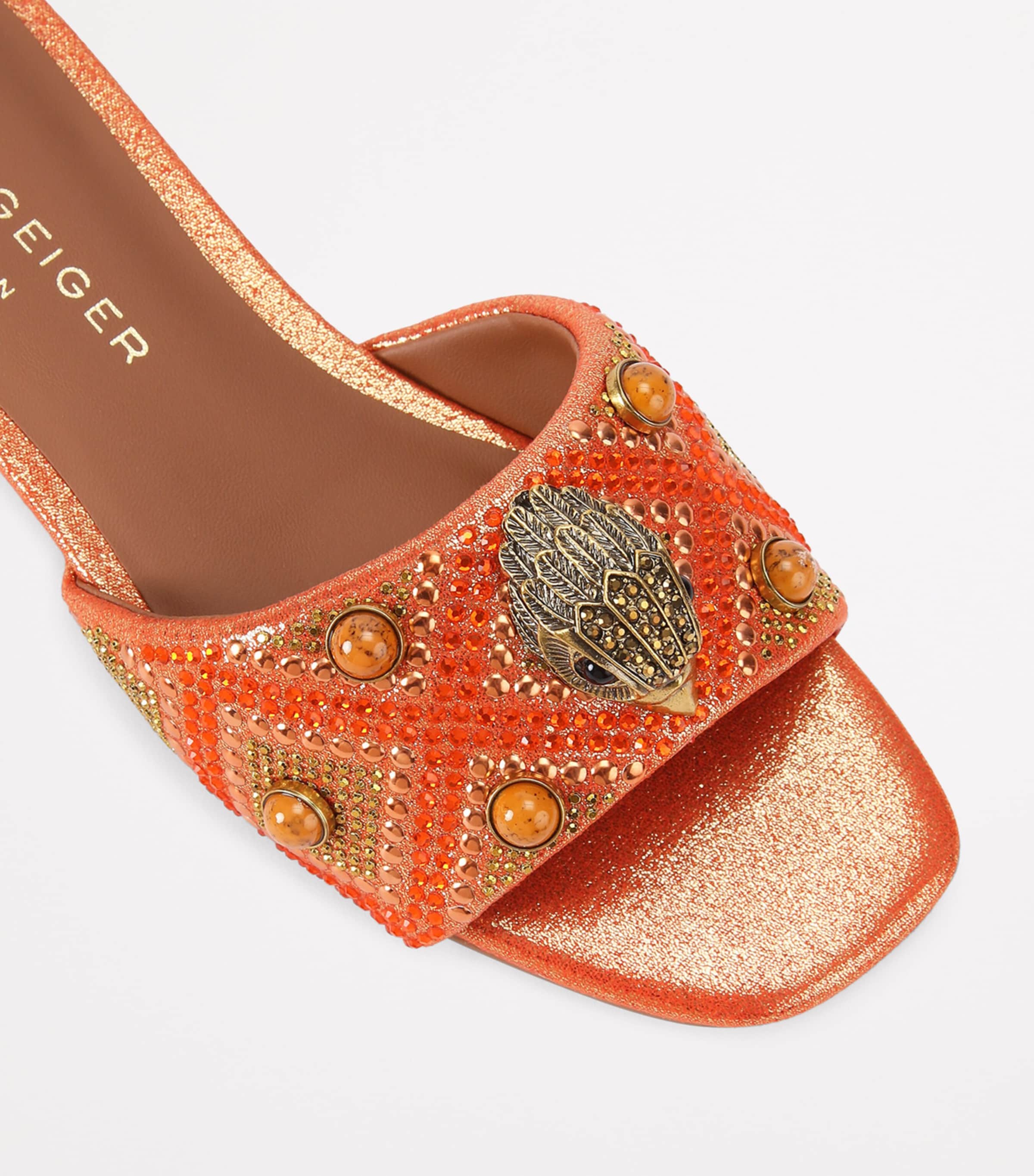Kurt Geiger London Embellished Kensington Sandals Red Comb Image 3