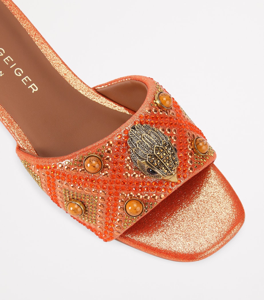 Kurt Geiger London Embellished Kensington Sandals Red Comb Image 3
