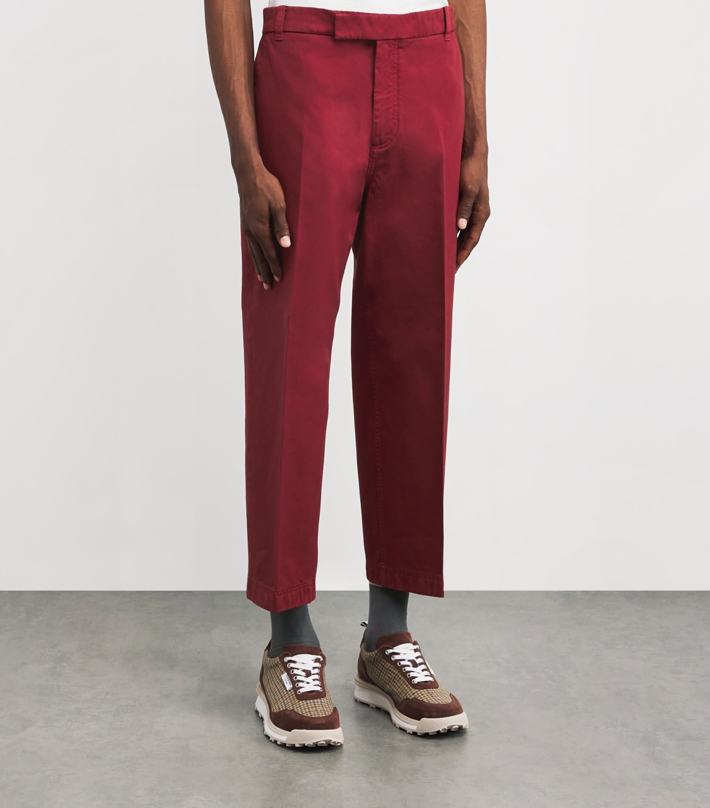 Cotton Chinos BURGUNDY Image 3