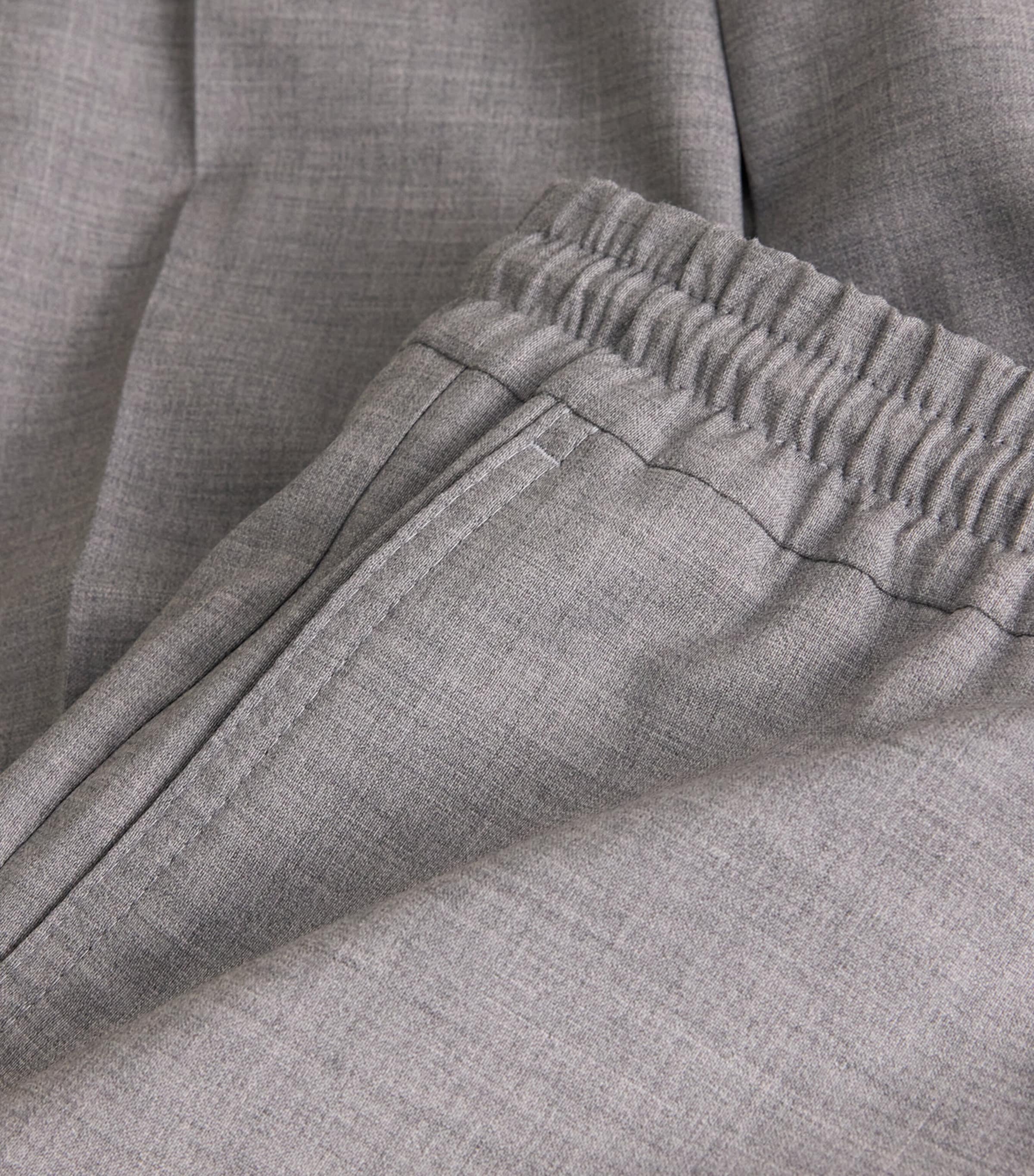 Stretch-Wool Drawstring Trousers 21 LIGHT GREY Image 5