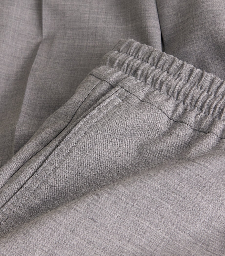 Stretch-Wool Drawstring Trousers 21 LIGHT GREY Image 5