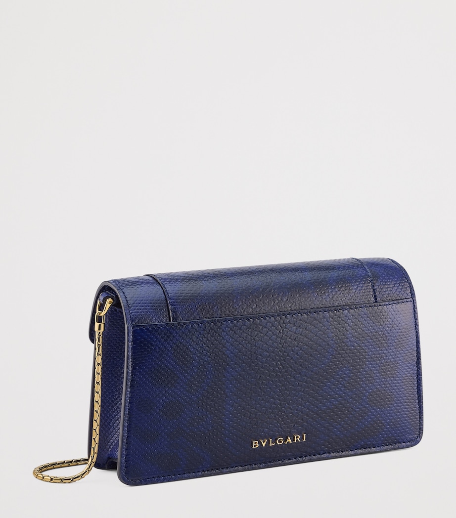 Karung Leather Serpenti Forever Chain Pochette BLUE MEDIUM Image 3