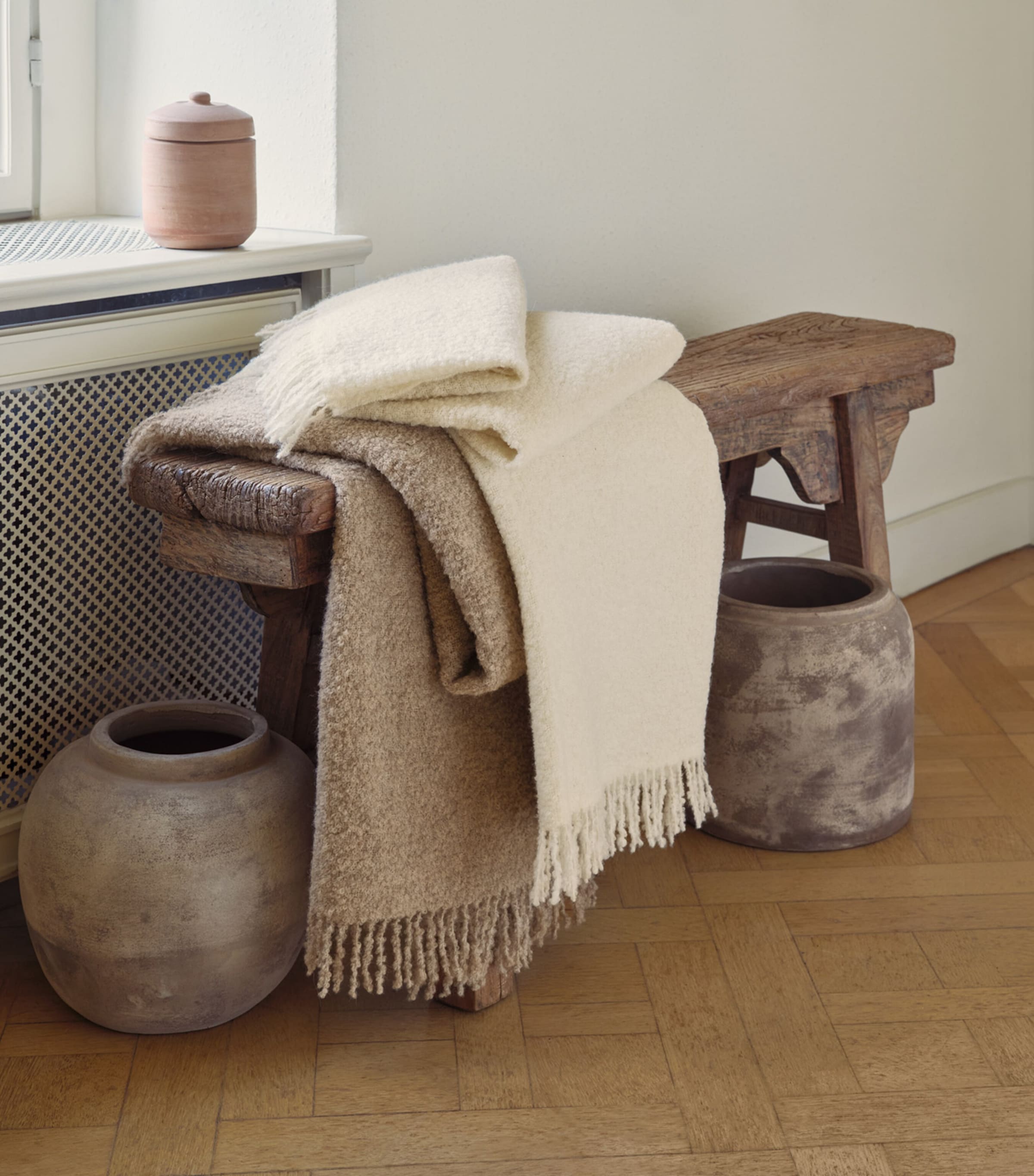 Schlossberg Alpaca Sora Throw (120cm x 200cm) Offwhite Image 2