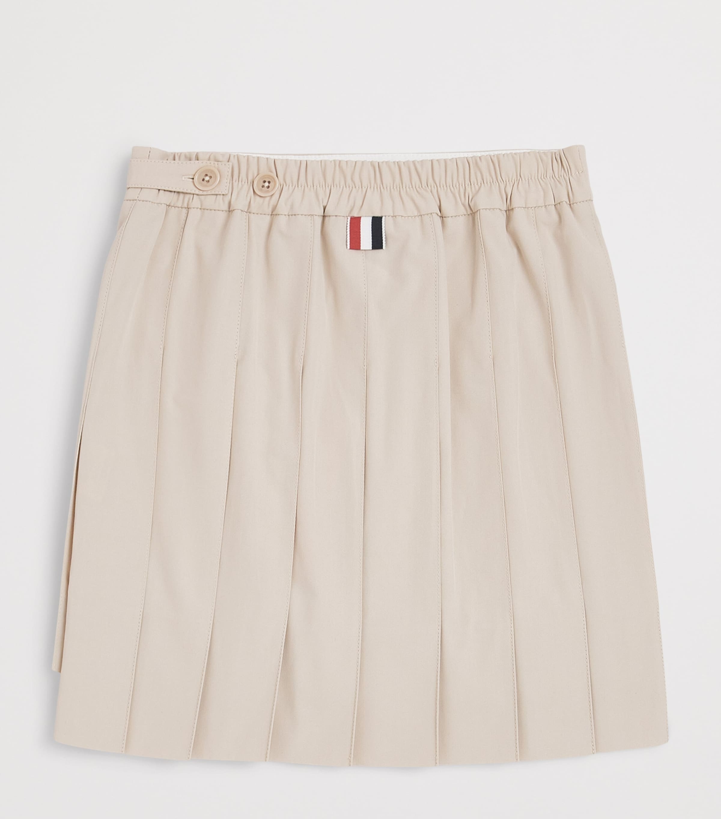 Thom Browne Kids Pleated Skirt (2-12 Years) Beige Image 2