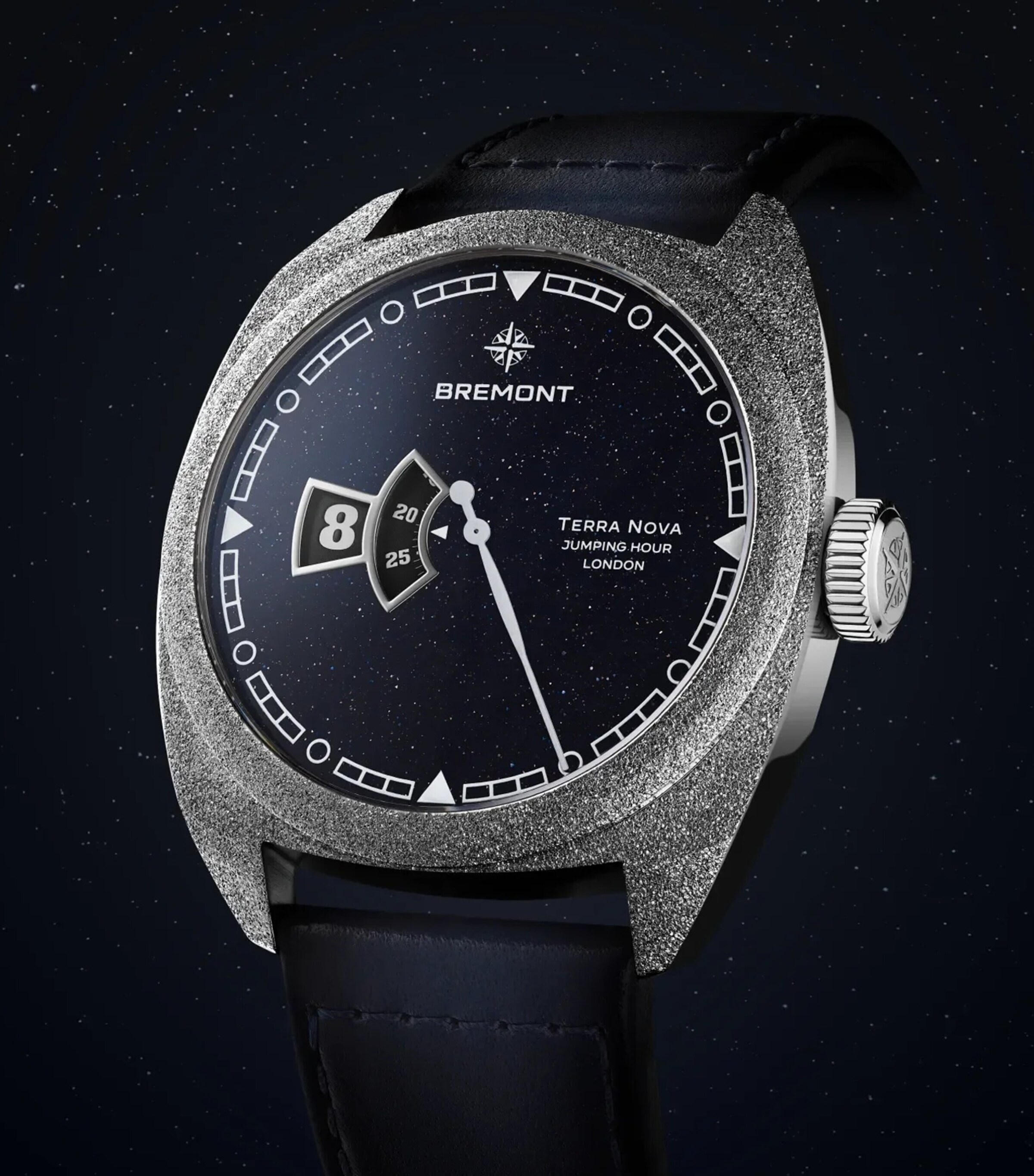 Bremont Stainless Steel Terra Nova Jumping Hour Watch 40.5mm Blue Image 3