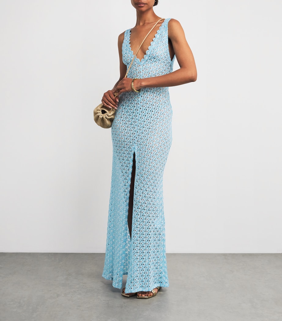 Missoni Blue Metallic-Crochet Maxi Dress | Harrods CR Missoni Blue Metallic-Crochet Maxi Dress | Harrods CR