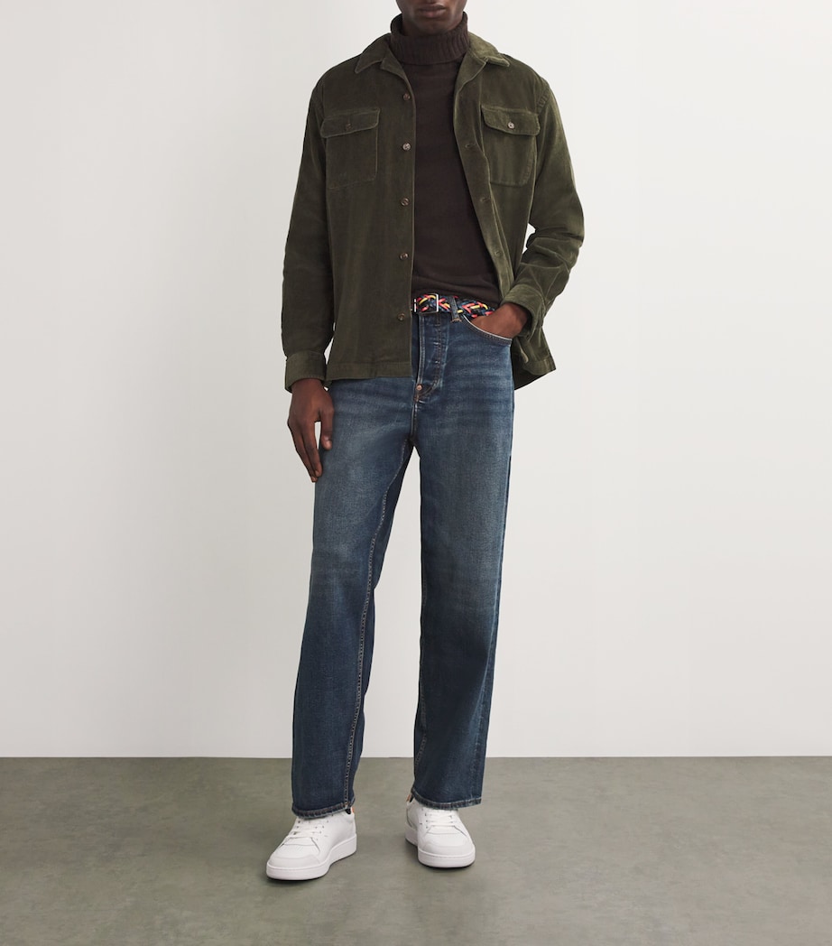 Armadillo Ralph Polo Ralph Lauren Green Corduroy Overshirt | Harrods UK