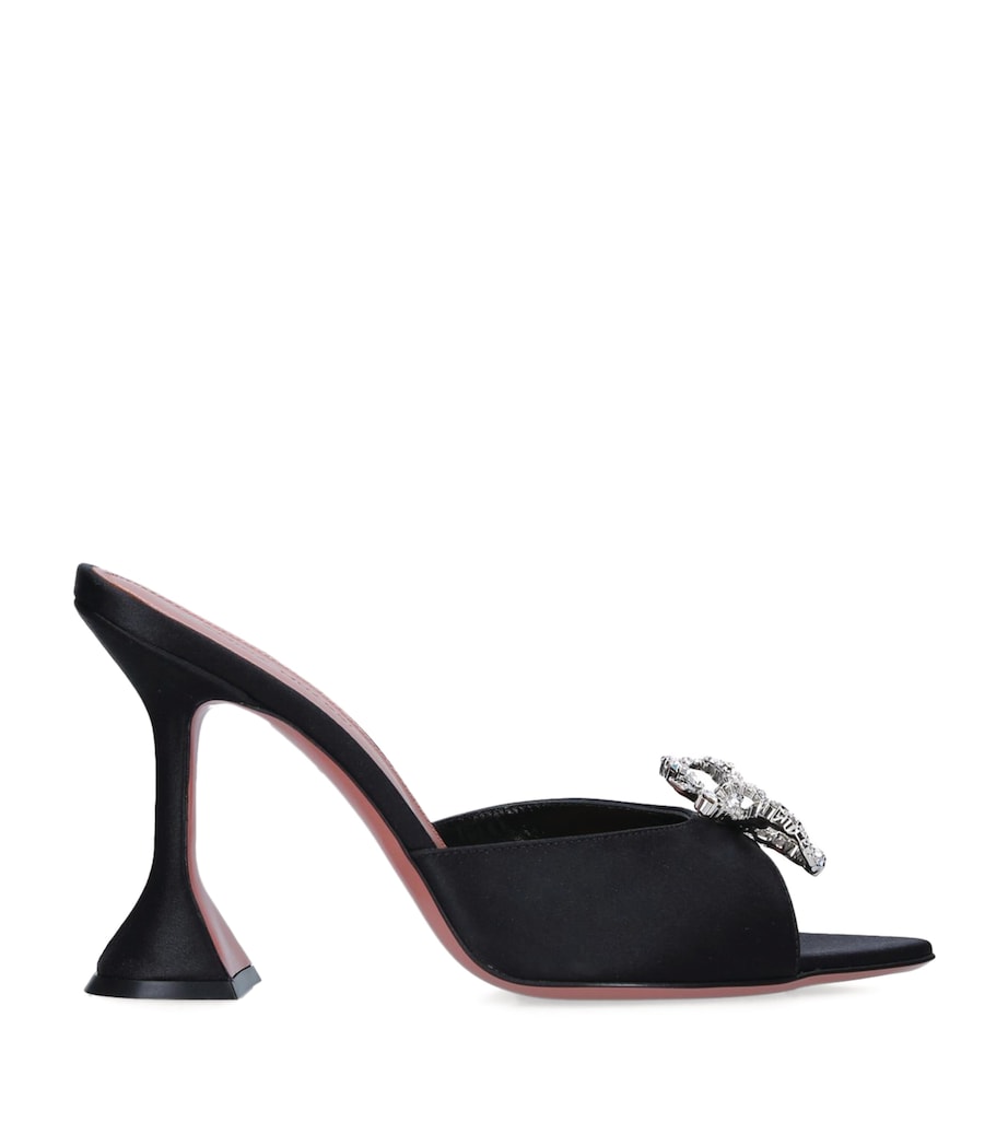 Satin Rosie Mules 95 BLACK Image 1
