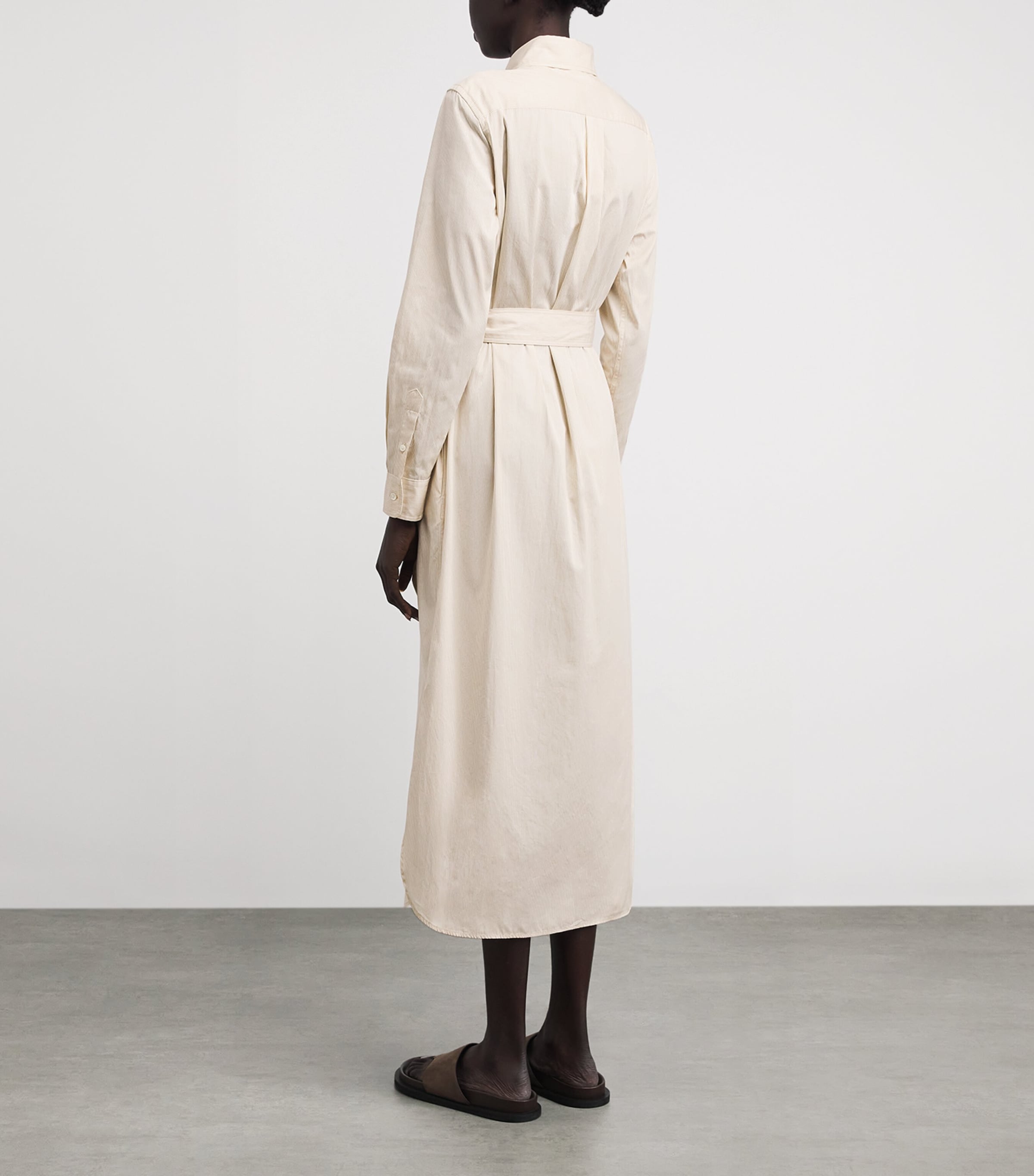 Polo Pony Midi Shirt Dress 2000D POLO TAN-WHITE Image 3