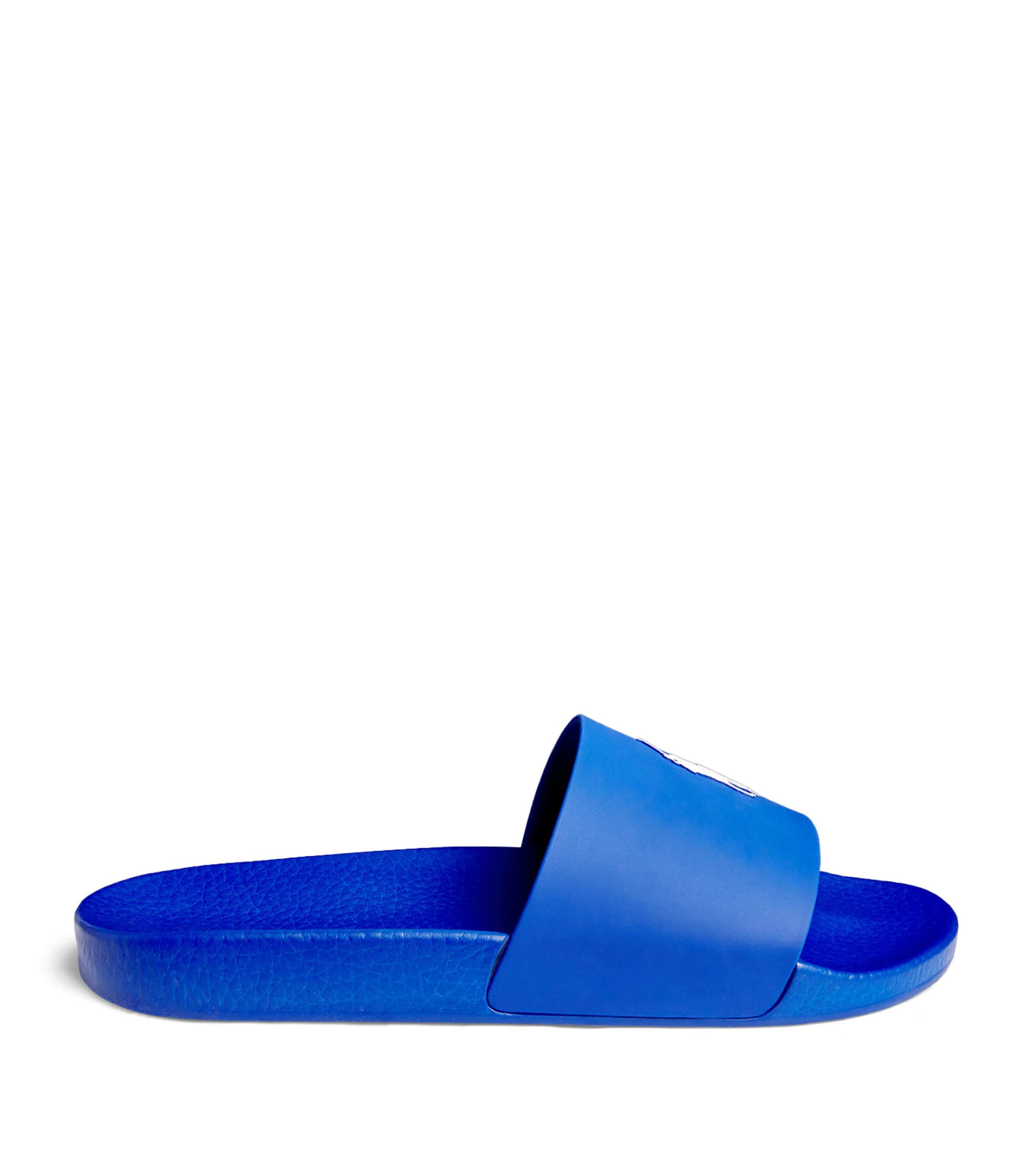 Polo Ralph Lauren Polo Pony Slides In Blue