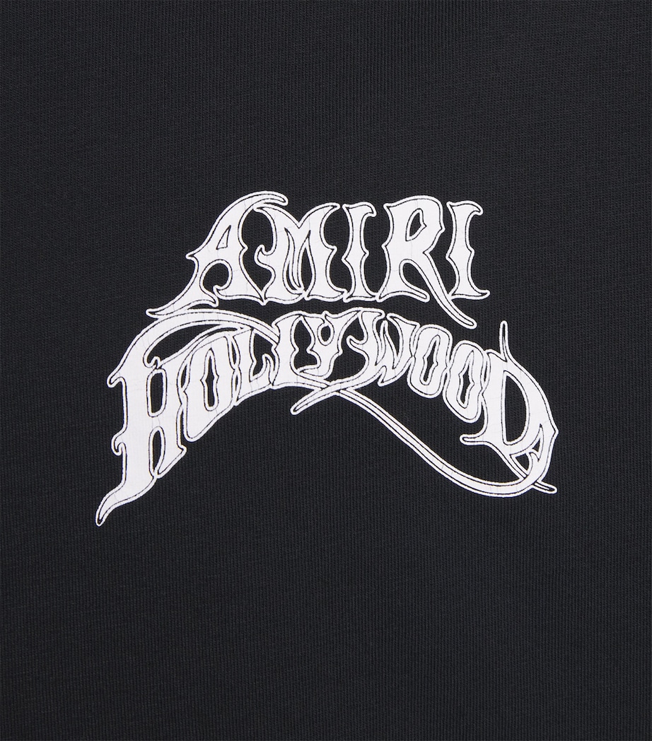 AMIRI Mens Cotton Hollywood T-Shirt Black Image 6