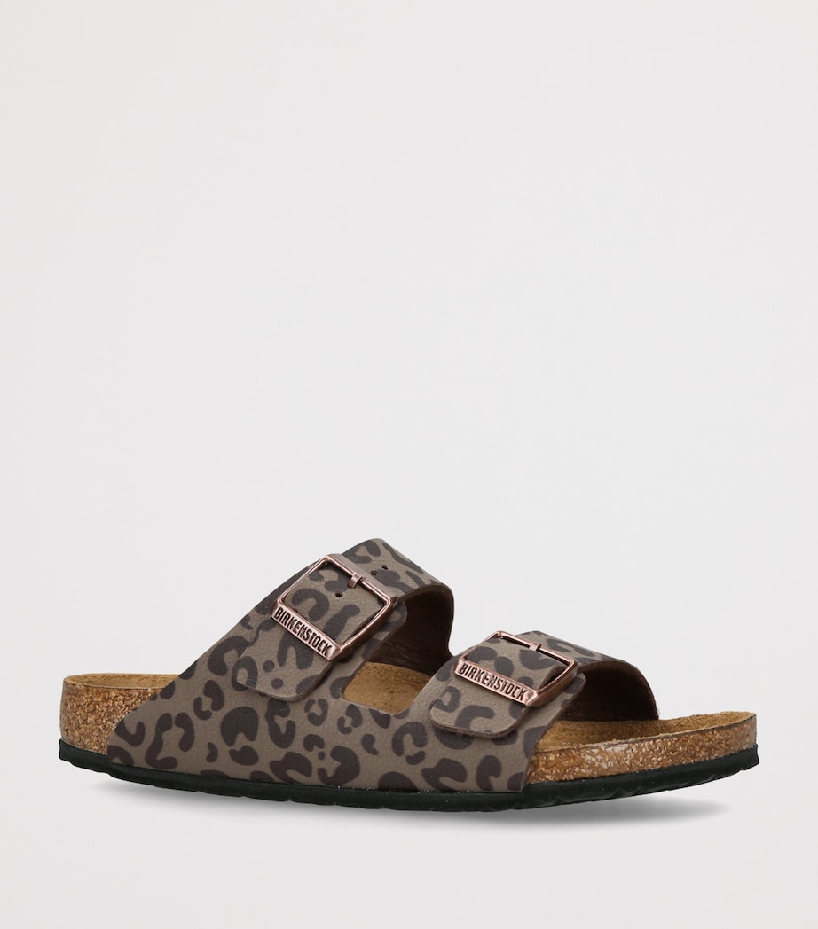 Birkenstock Kids Leather Arizona Leopard Sandals Brown/oth Image 3