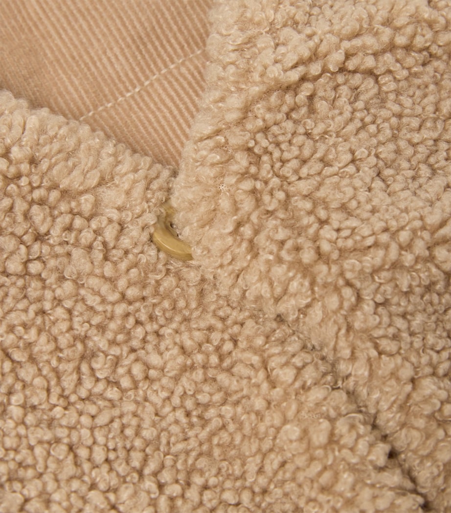 Faux Shearling-Corduroy Reversible Gilet (0-18 Months) MUSHROOM Image 3