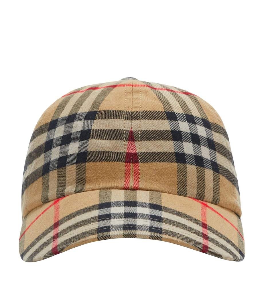 Burberry Beige Cotton Check Baseball Cap Harrods UK