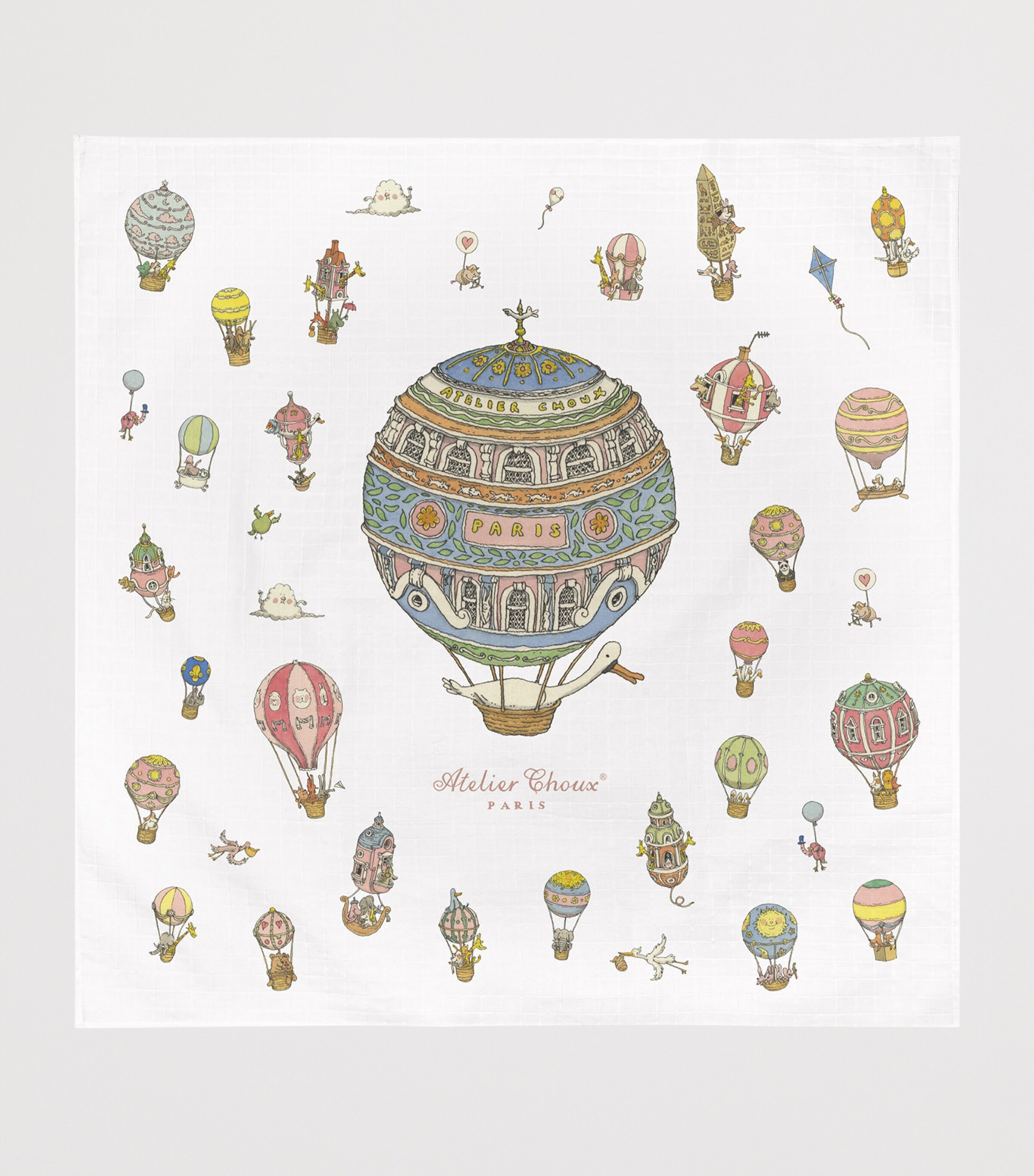 Atelier Choux Hot Air Balloon Blanket and Bib Set Image 2