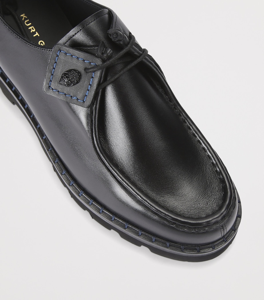 Leather Brompton Derby Shoes BLACK Image 3