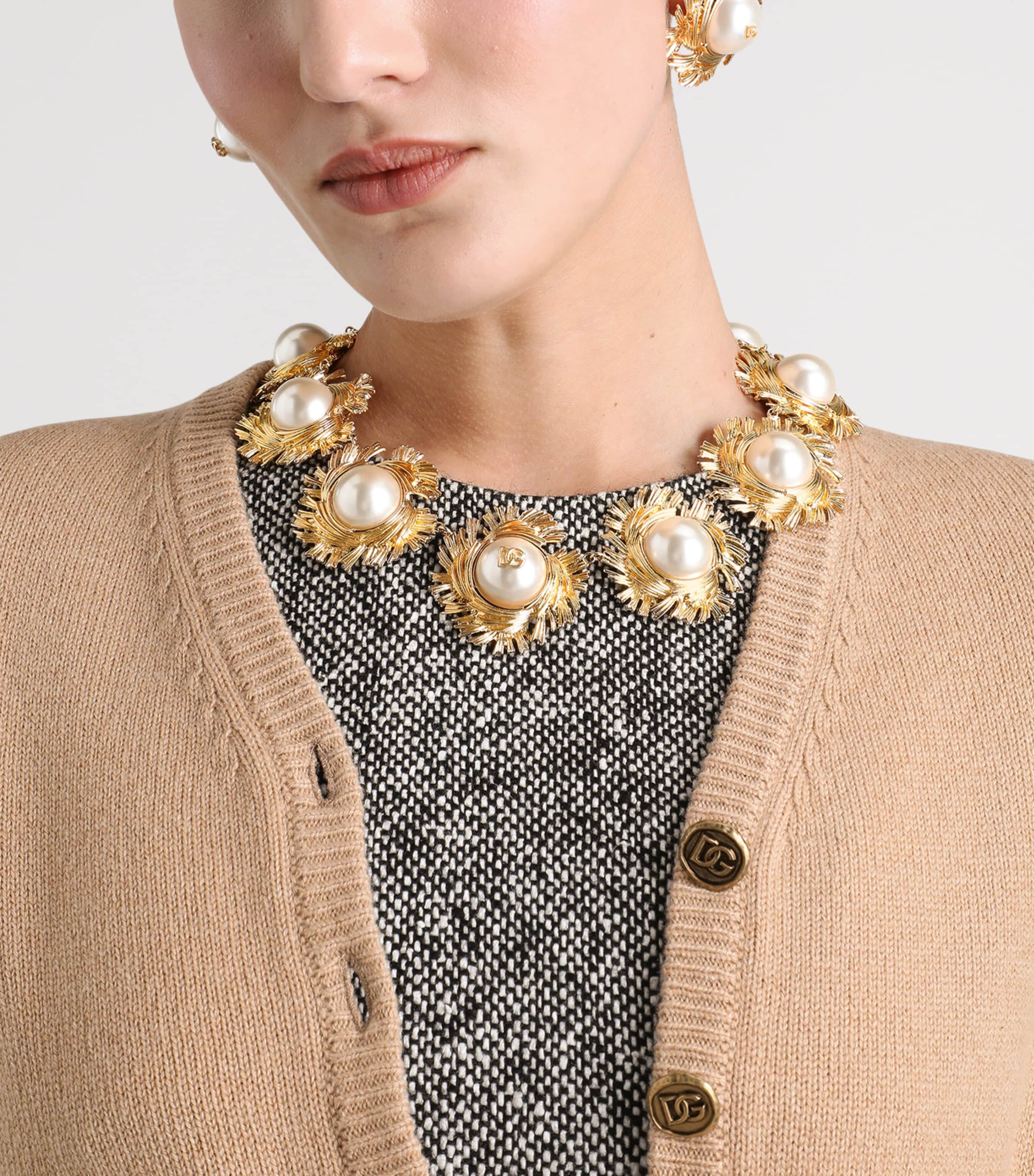 Dolce&Gabbana Cabochon Necklace Gold Image 2
