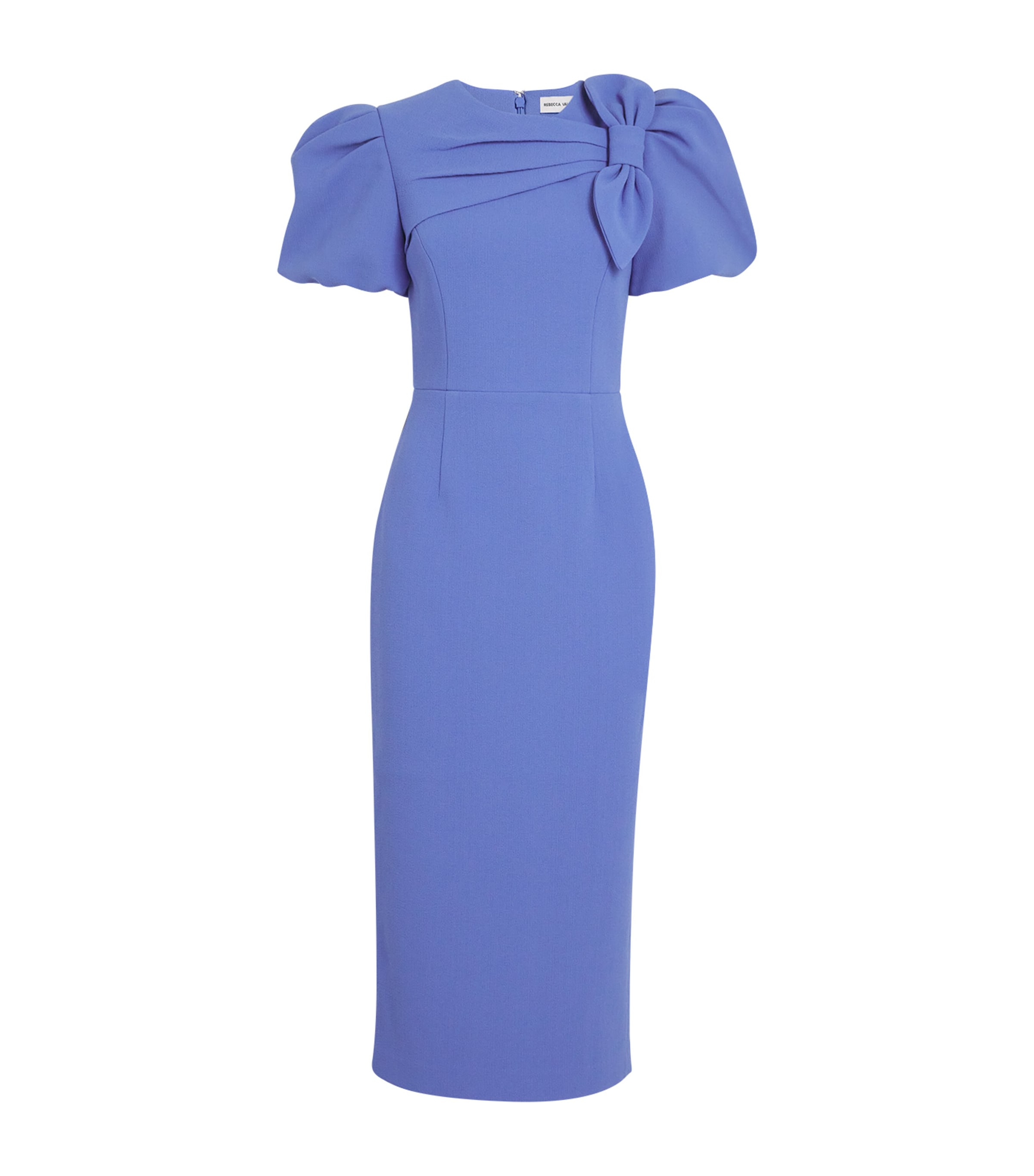 Rebecca Vallance Violetta Bow-embellished Crepe Midi Dress In Purple