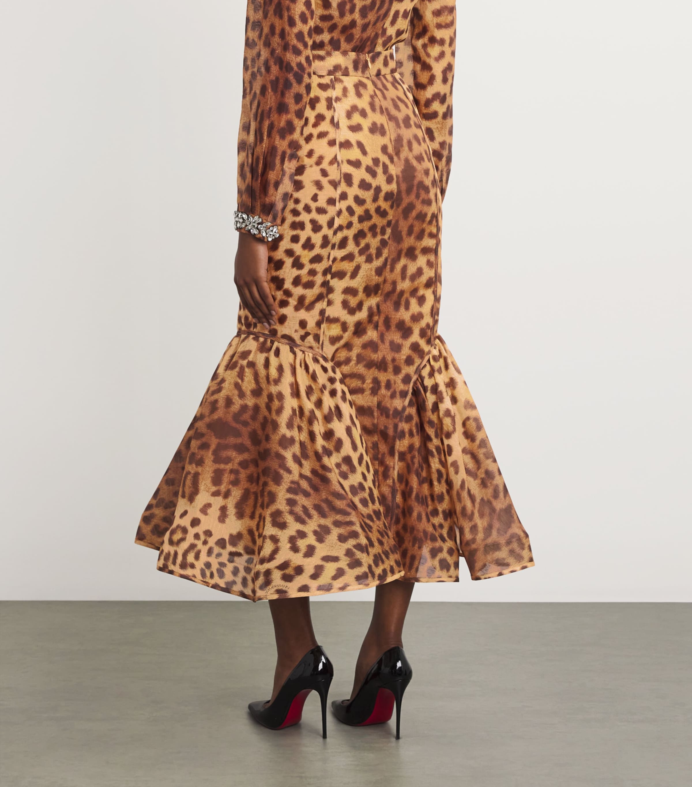 スカート ZIMMERMANN PRINTED LINEN PENCIL SKIRT Crush Layered Pencil Skirt Mint Online | Zimmermann