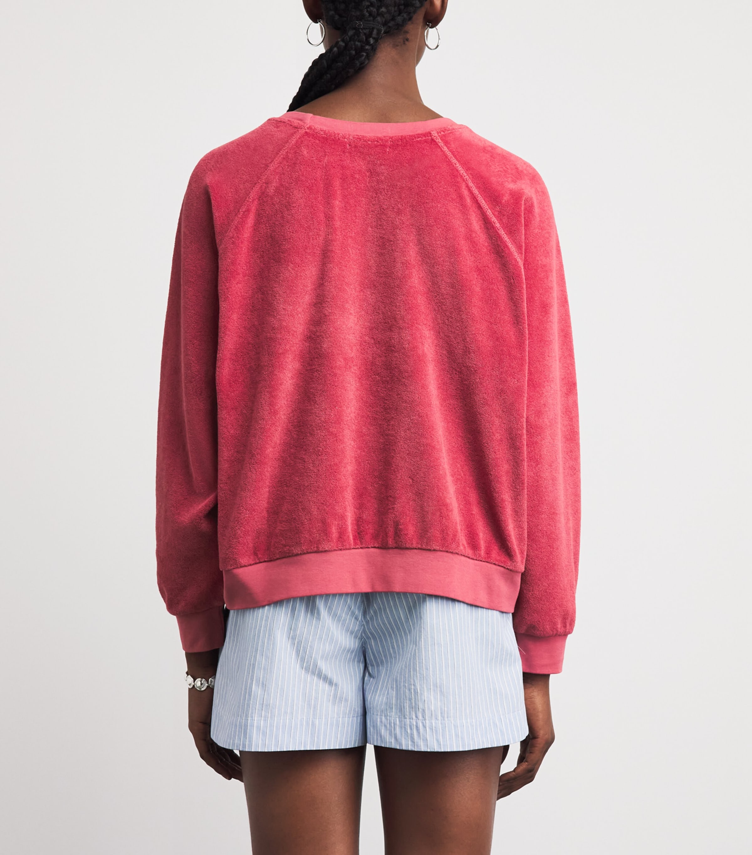 Suzie Kondi Womens Cotton-Blend Samos Sweatshirt Framboise Image 5