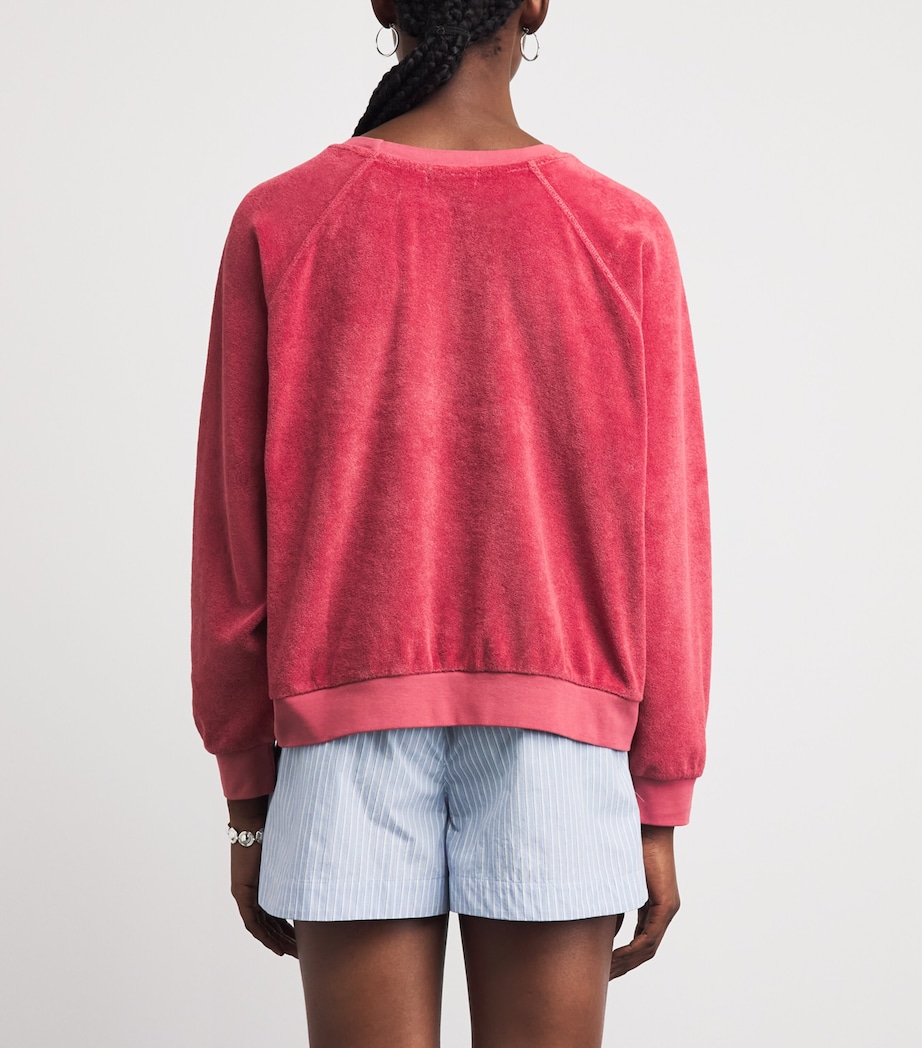 Suzie Kondi Womens Cotton-Blend Samos Sweatshirt Framboise Image 5