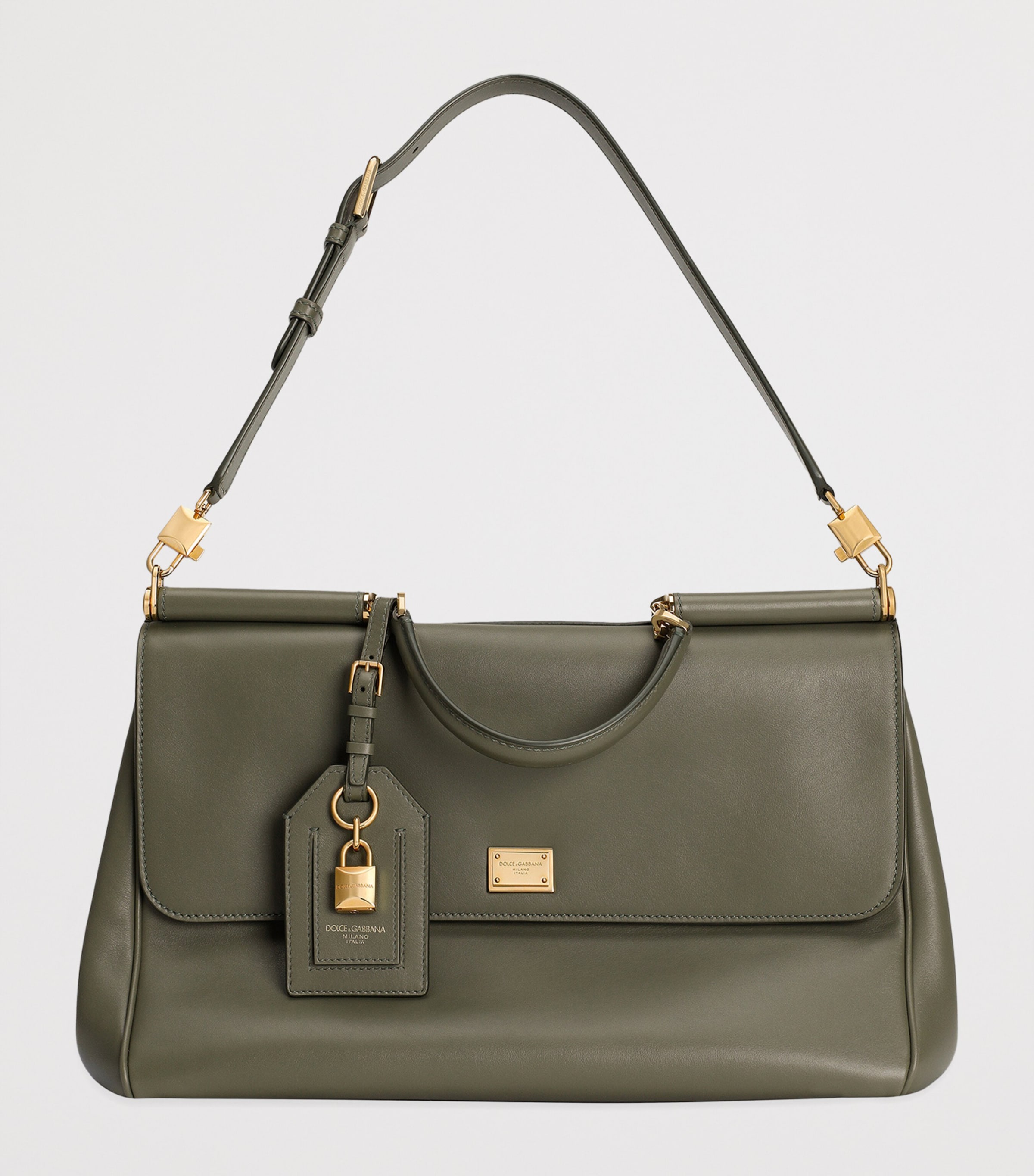 Plongé Calfskin My Sicily Top-Handle Bag 80560-DARK GREE Image 2