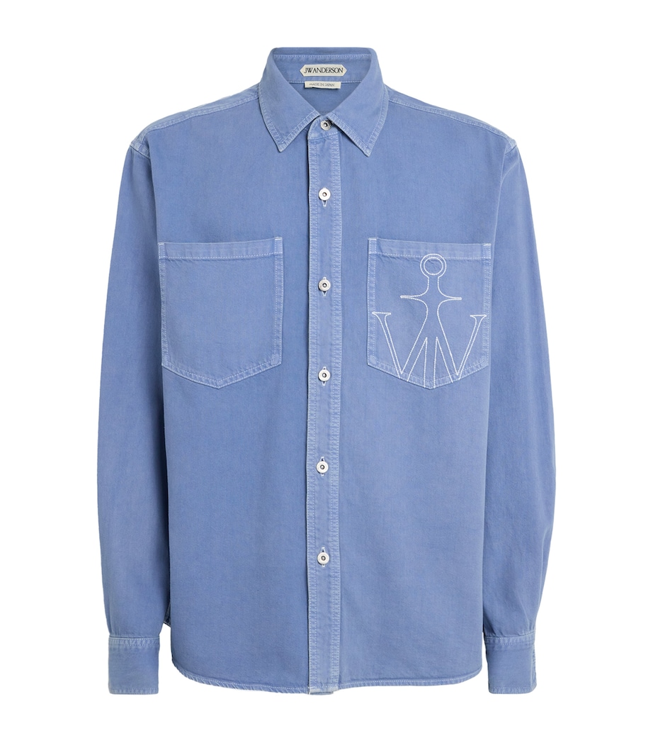 JW Anderson Mens Oversized Denim Shirt French Blue Image 1