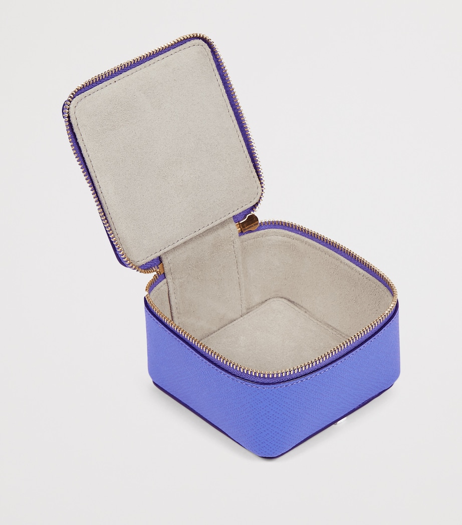 Smythson Medium Calfskin Panama Trinket Case U Violet Image 3