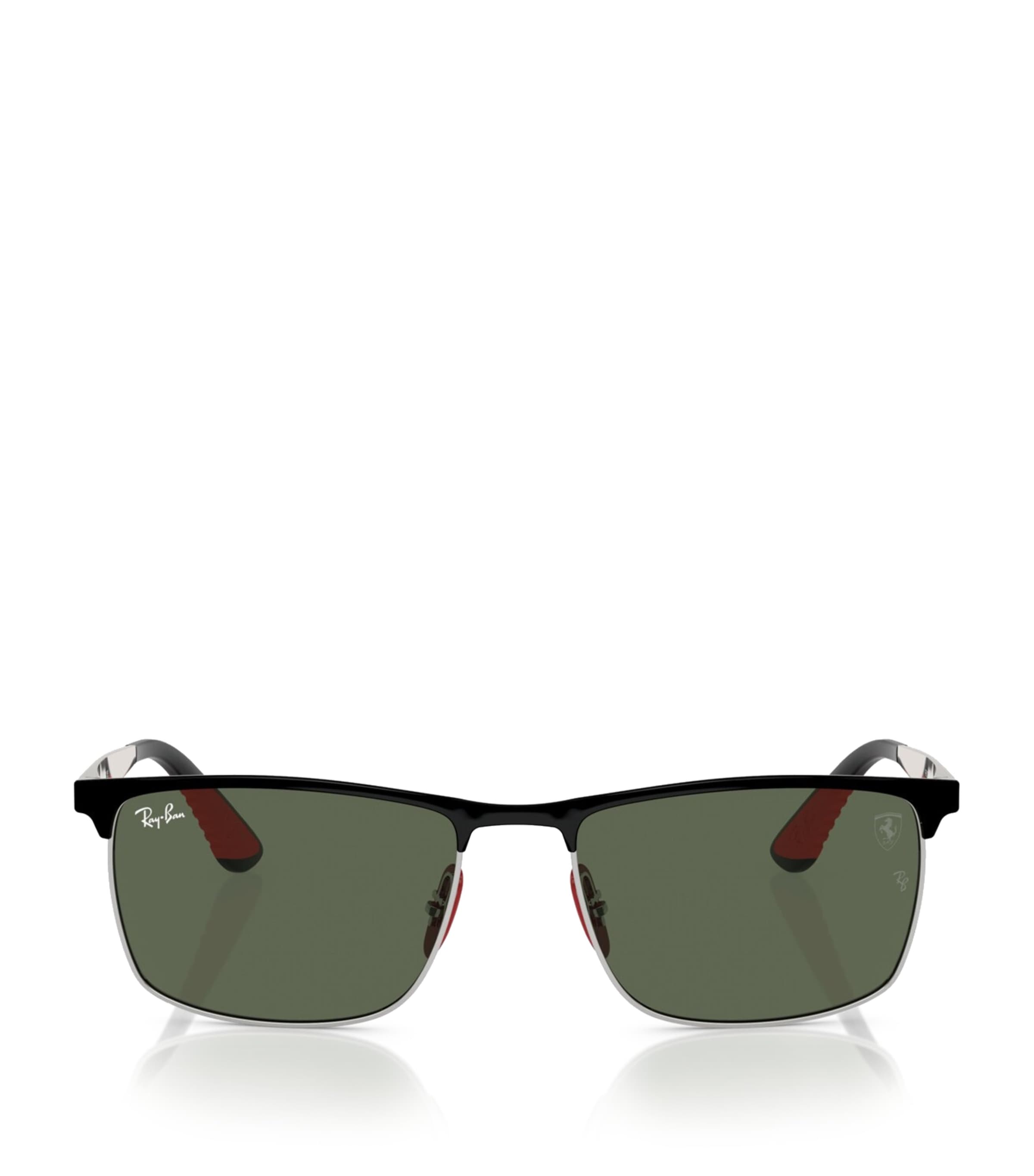 Ray Ban Metal Rb3726m Scuderia Ferrari Collection Sunglasses In Black
