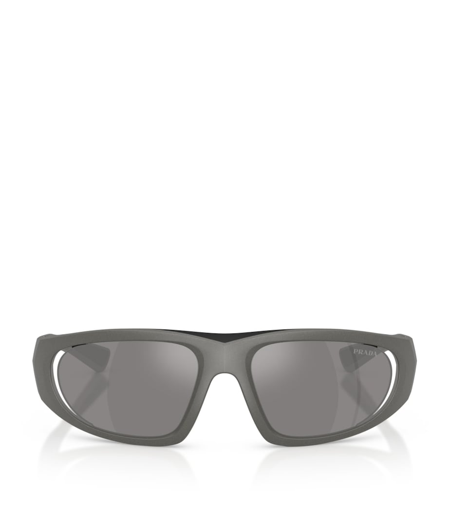 Prada Linea Rossa Irregular Sunglasses Grey Image 1