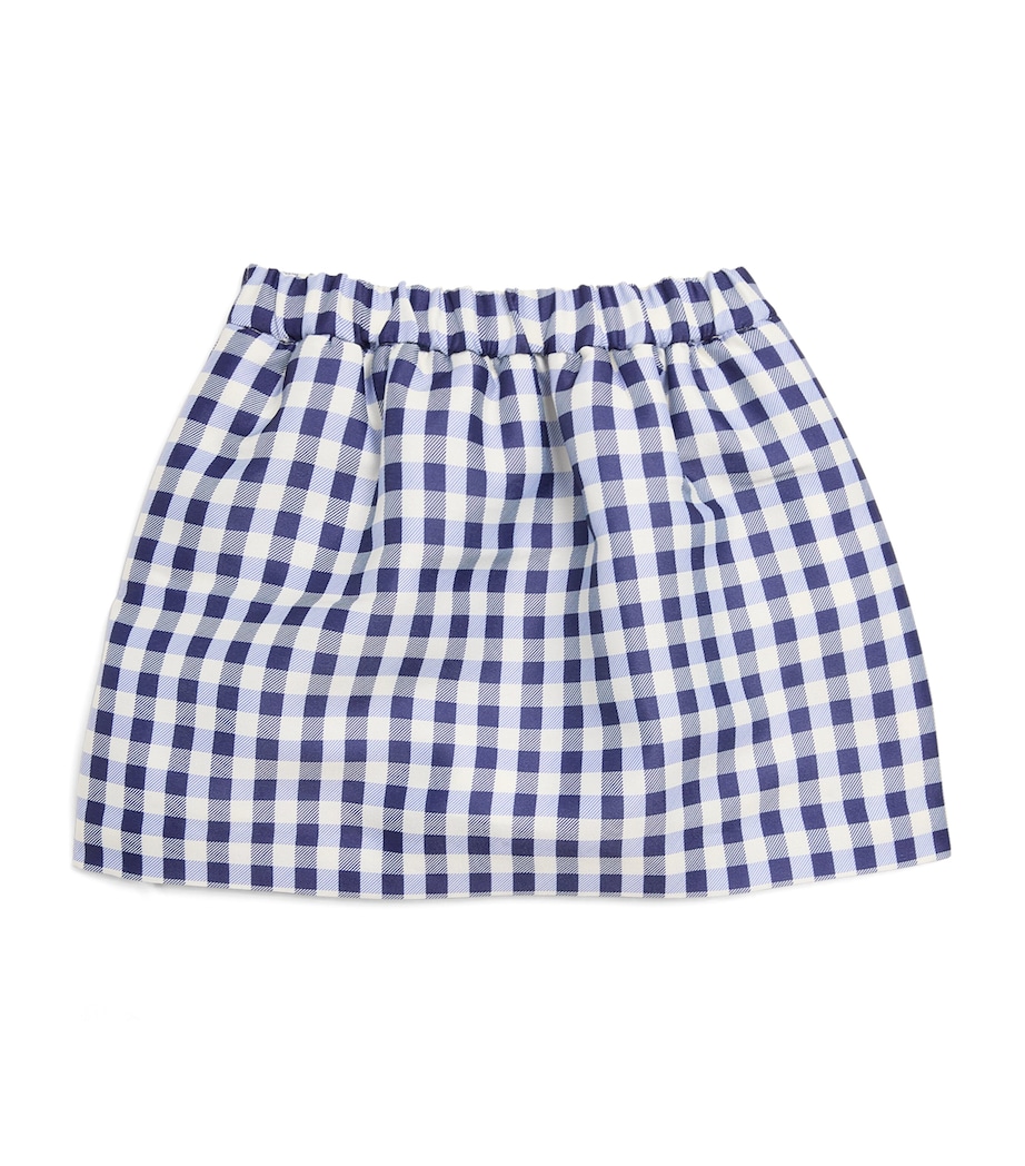 Taffeta Gingham Skirt (3-12 Years) BLUE Image 1