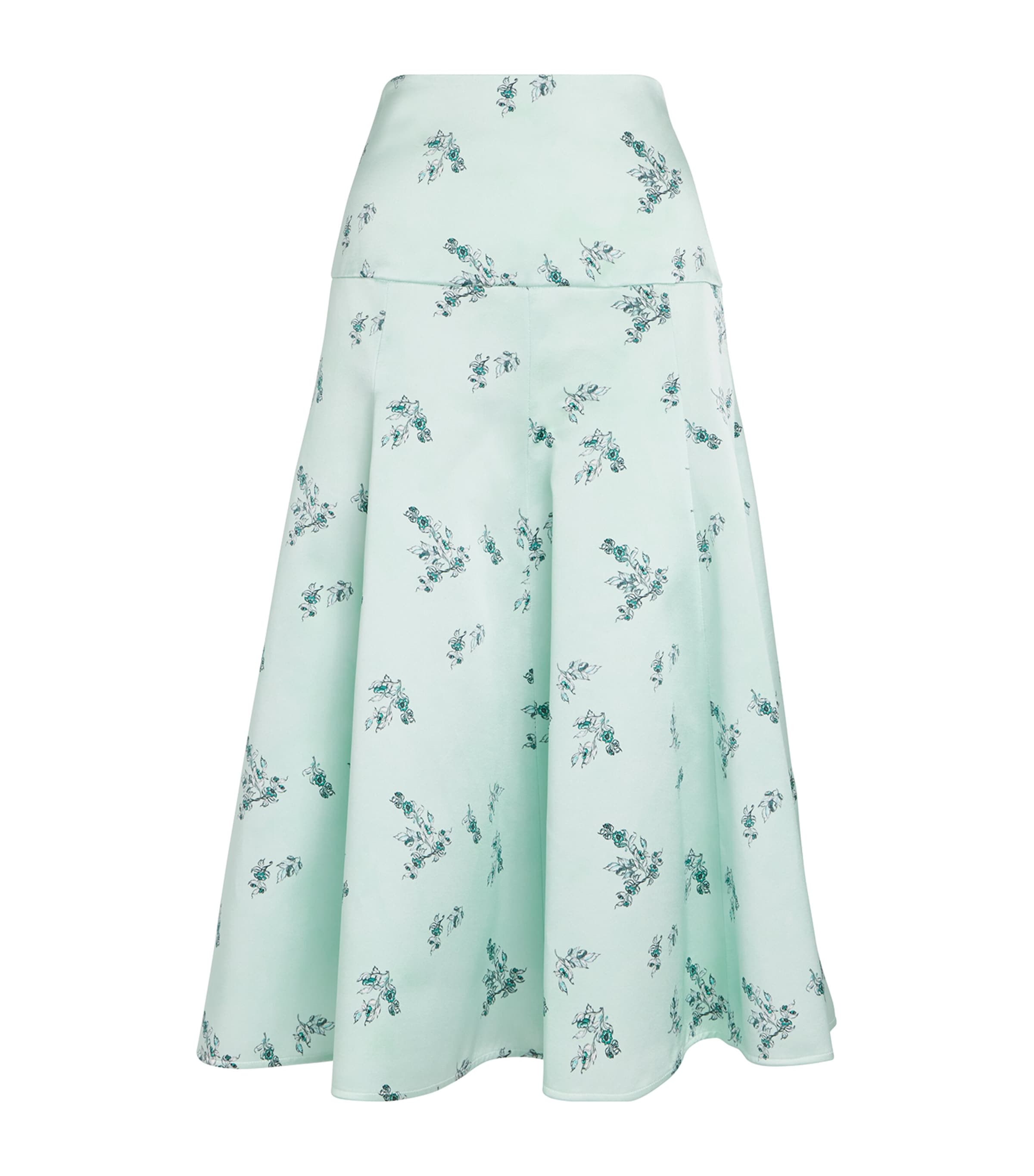 Great Impressions Satin Floral Midi Skirt