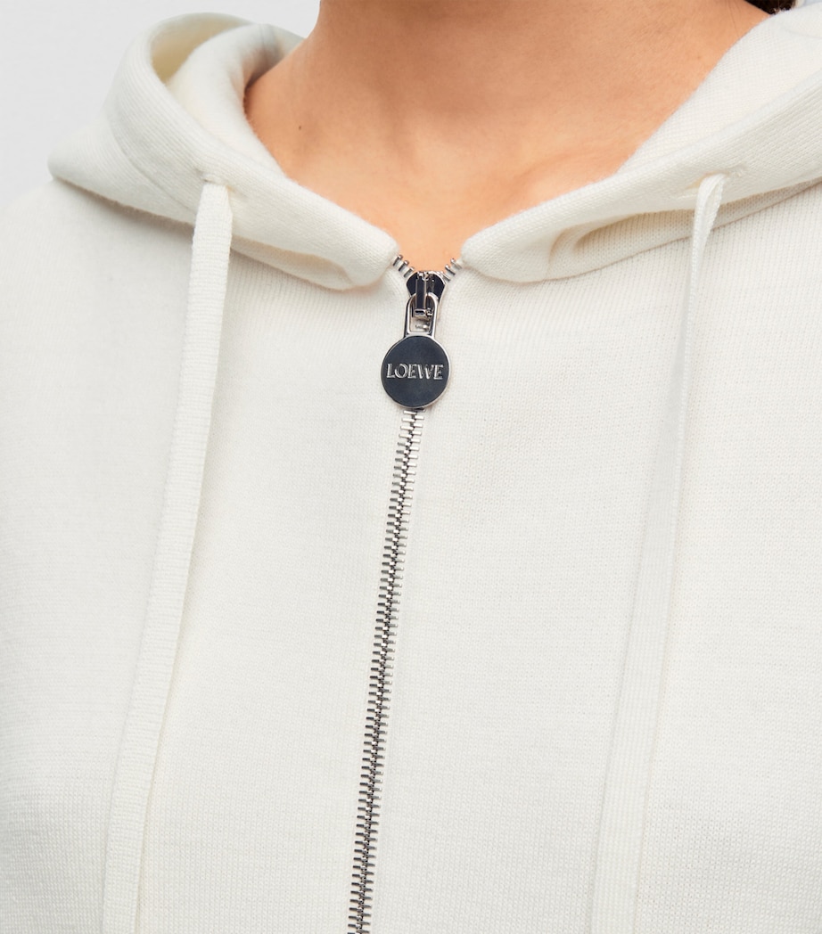 Anagram Zip-Up Hoodie WHITE Image 7