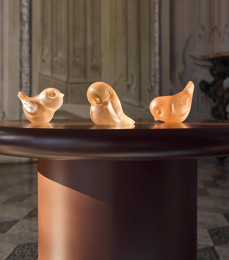 Lalique Piou-Piou Head Down Sculpture (6cm) Incolore Image 3
