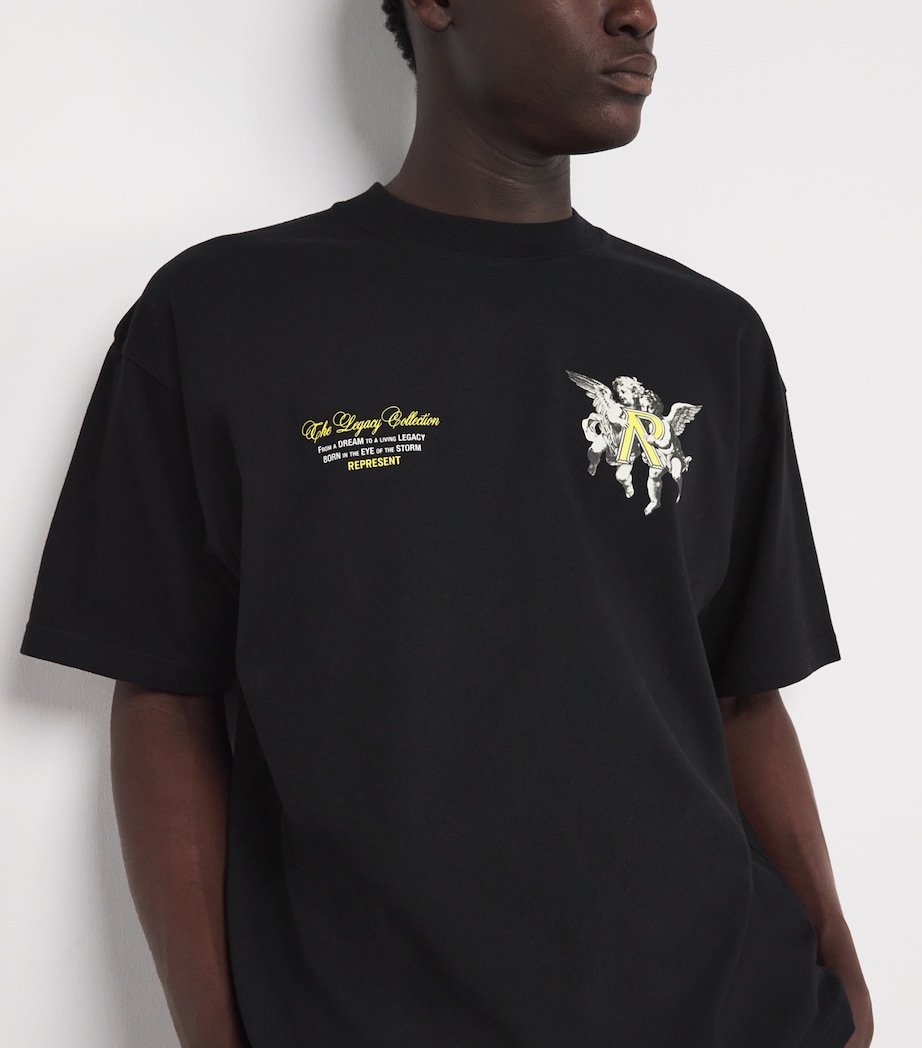 Cotton Legacy Cherub T-Shirt JET BLACK Image 6