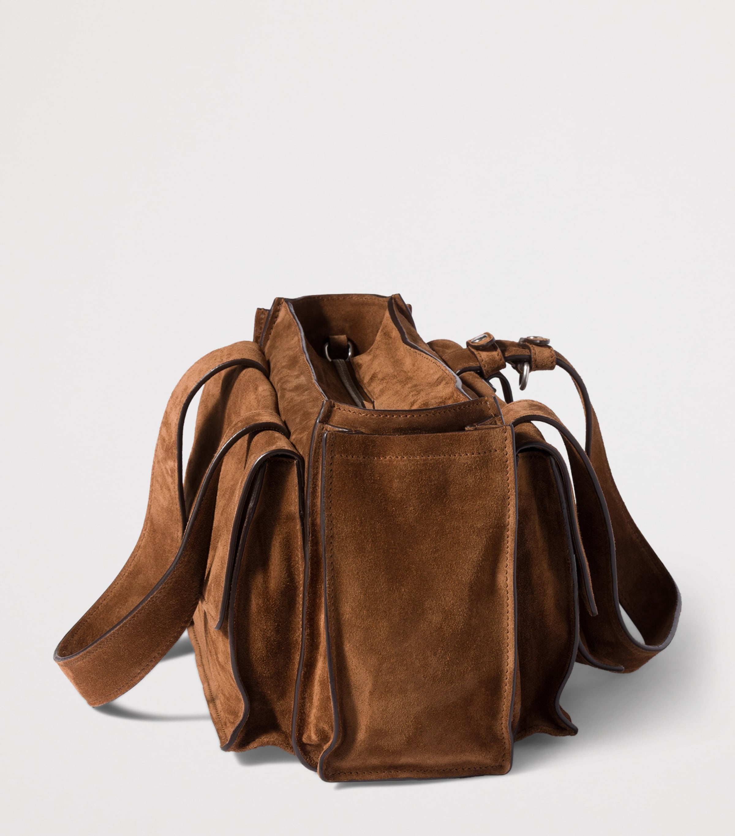 Suede Utilitaire Top-Handle Bag F0324 Image 5