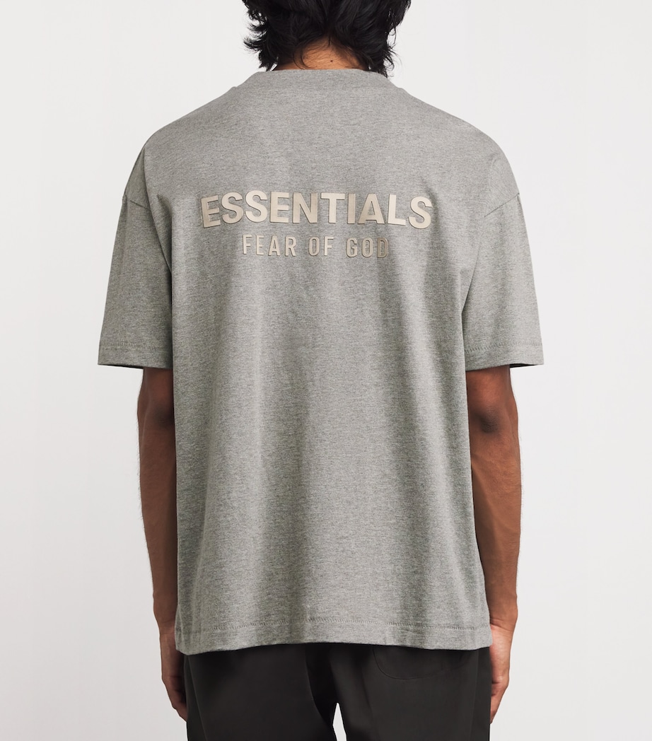 Cotton Logo Oversized T-Shirt CONCRETE HEATHER Image 4
