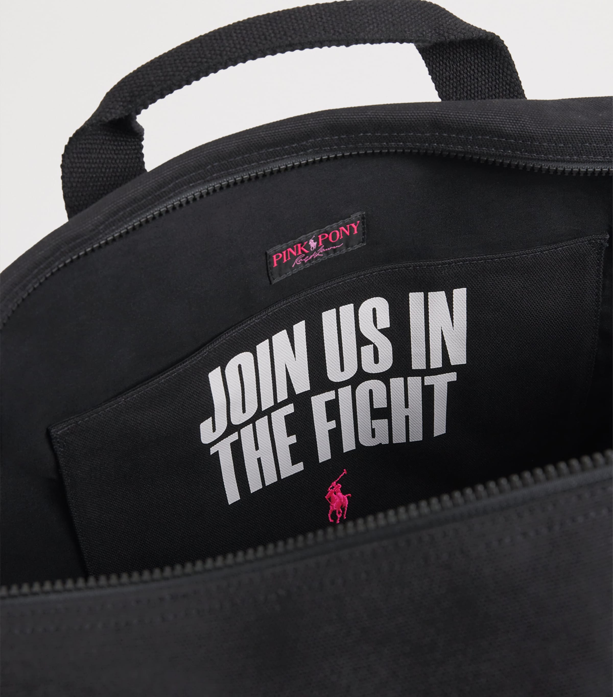 Cotton Pink Pony Duffle Bag BLACK Image 4