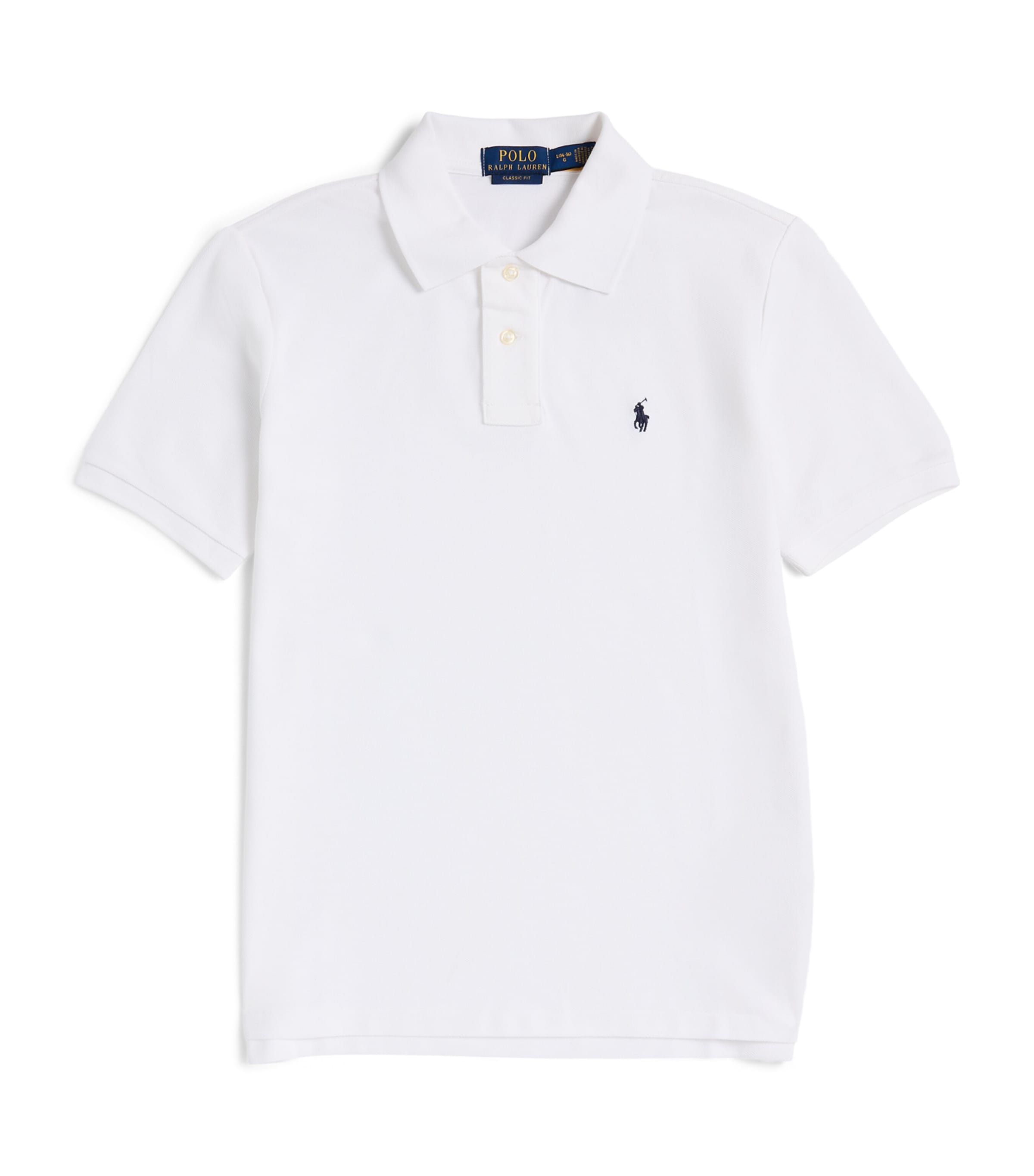 Ralph Lauren Kids Custom Fit Polo Shirt (4-7 Years) White Image 1