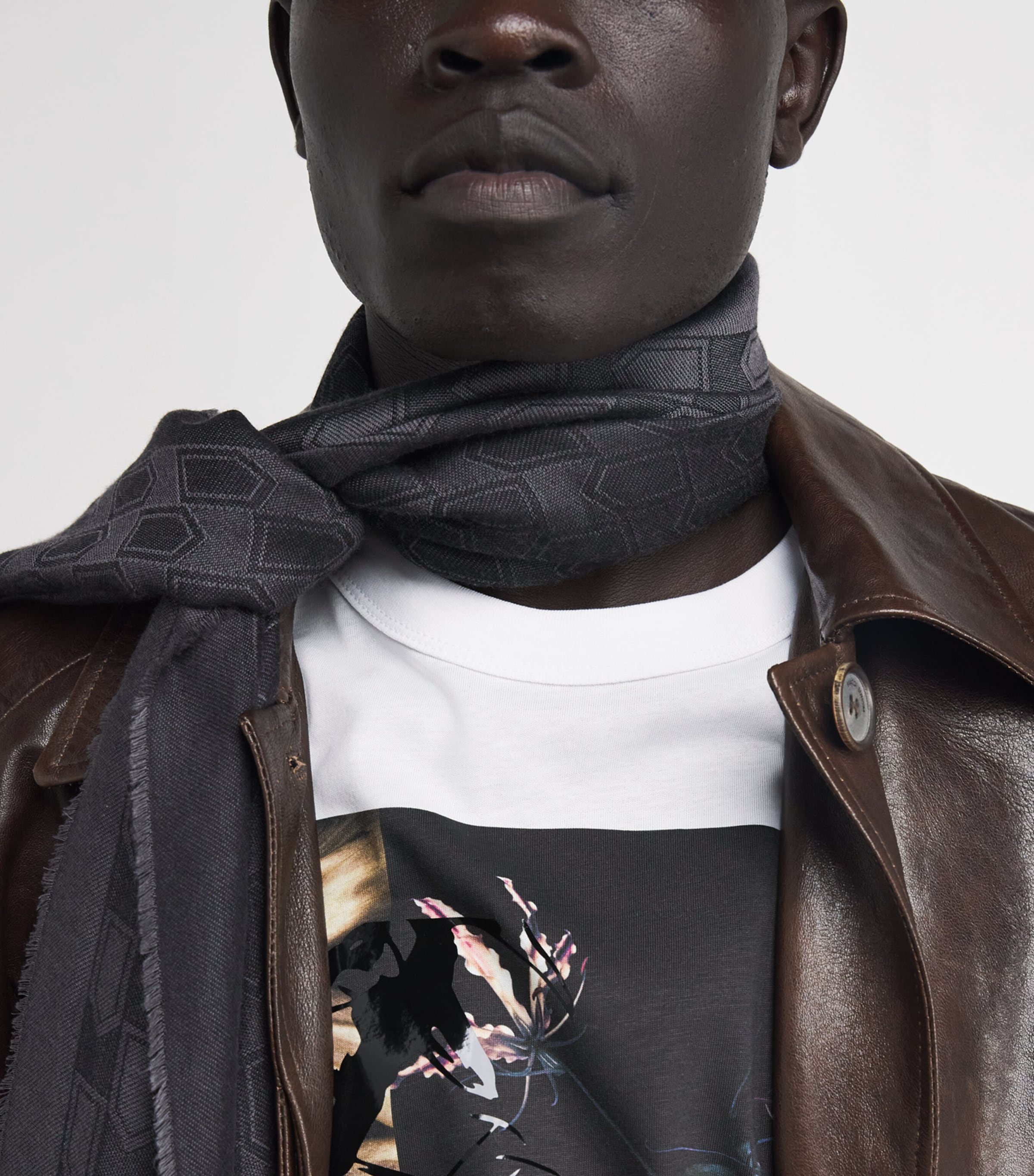 Cotton Floral Print T-Shirt WHITE Image 6