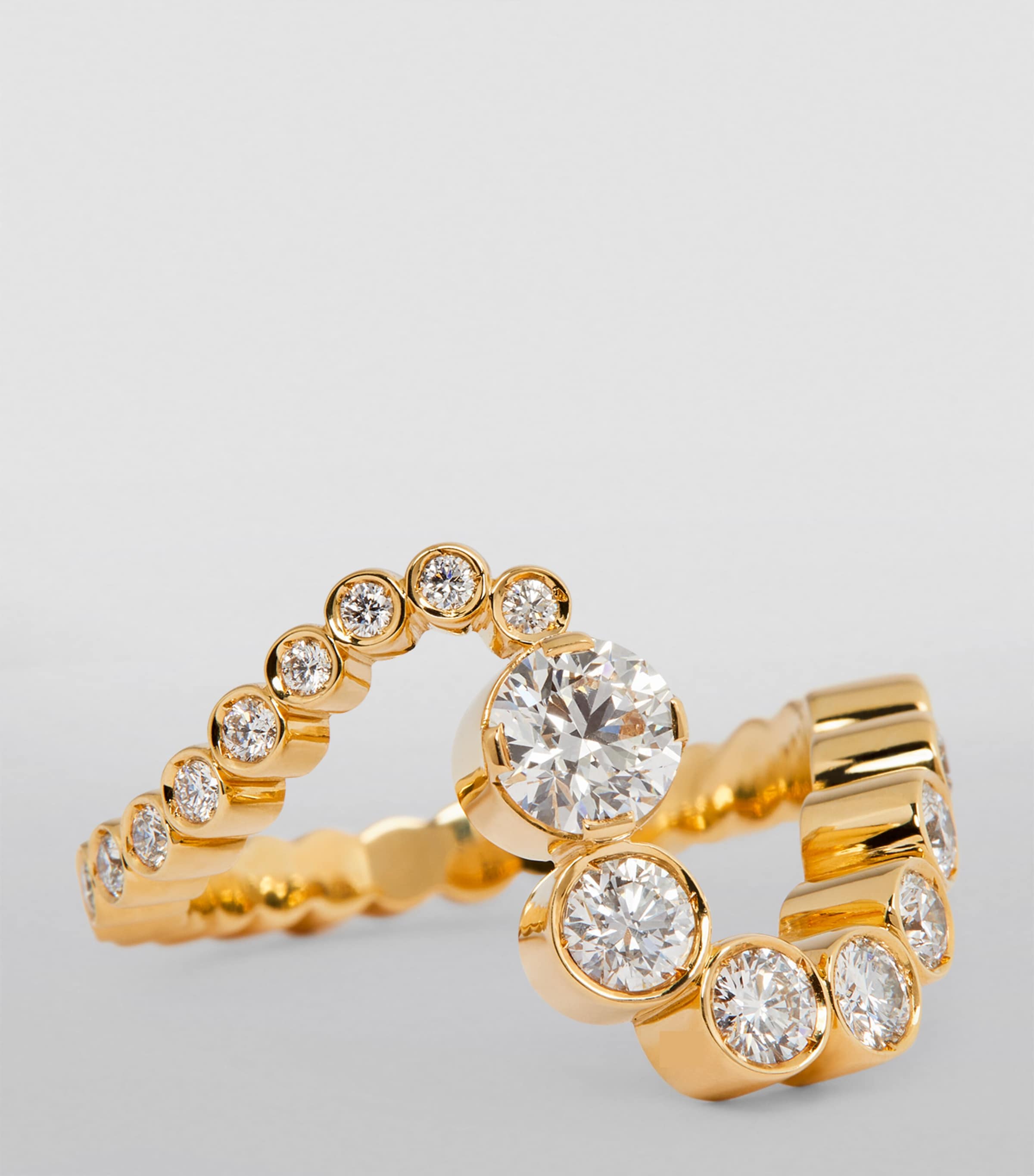 Yellow Gold and Diamond Grand Ensemble Ocean Ring YELLOW GOLD Image 6