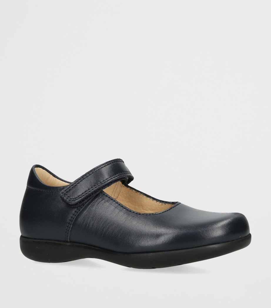 Trotters Leather Emily School Shoes Navy Image 3