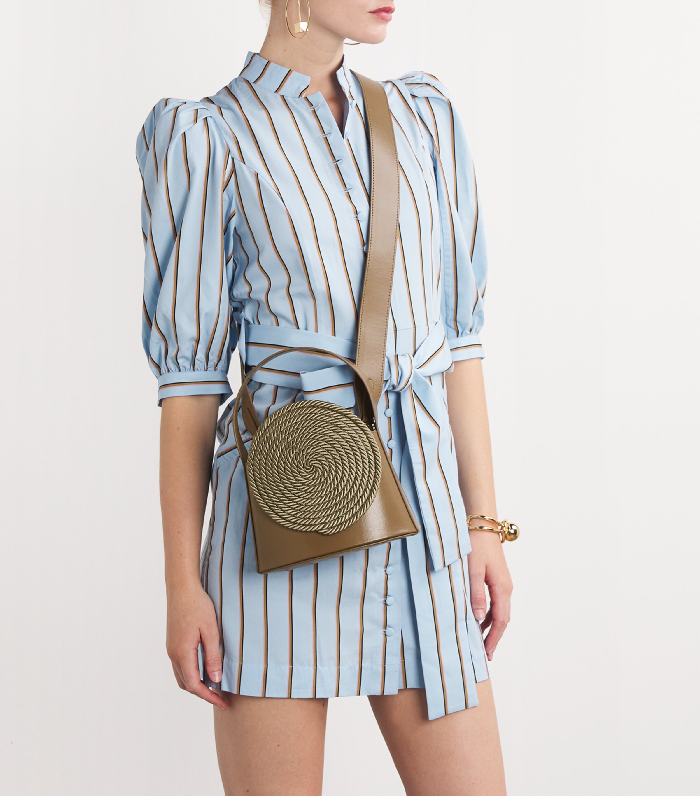 DESTREE Green Mini Leather Gunther Cross-Body Bag | Harrods US