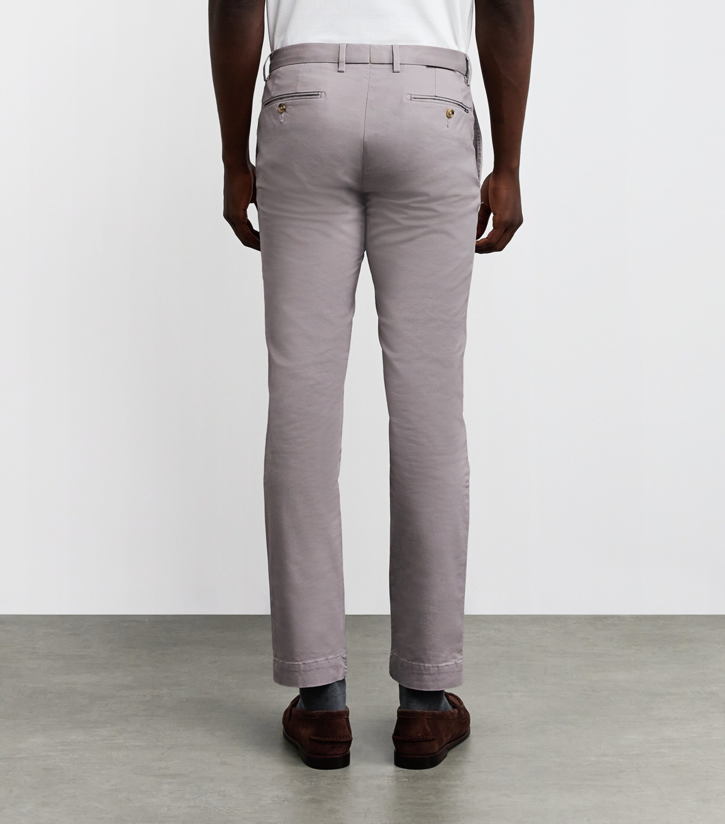 Polo Ralph Lauren Mens Stretch-Cotton Slim Chinos Grey Image 4