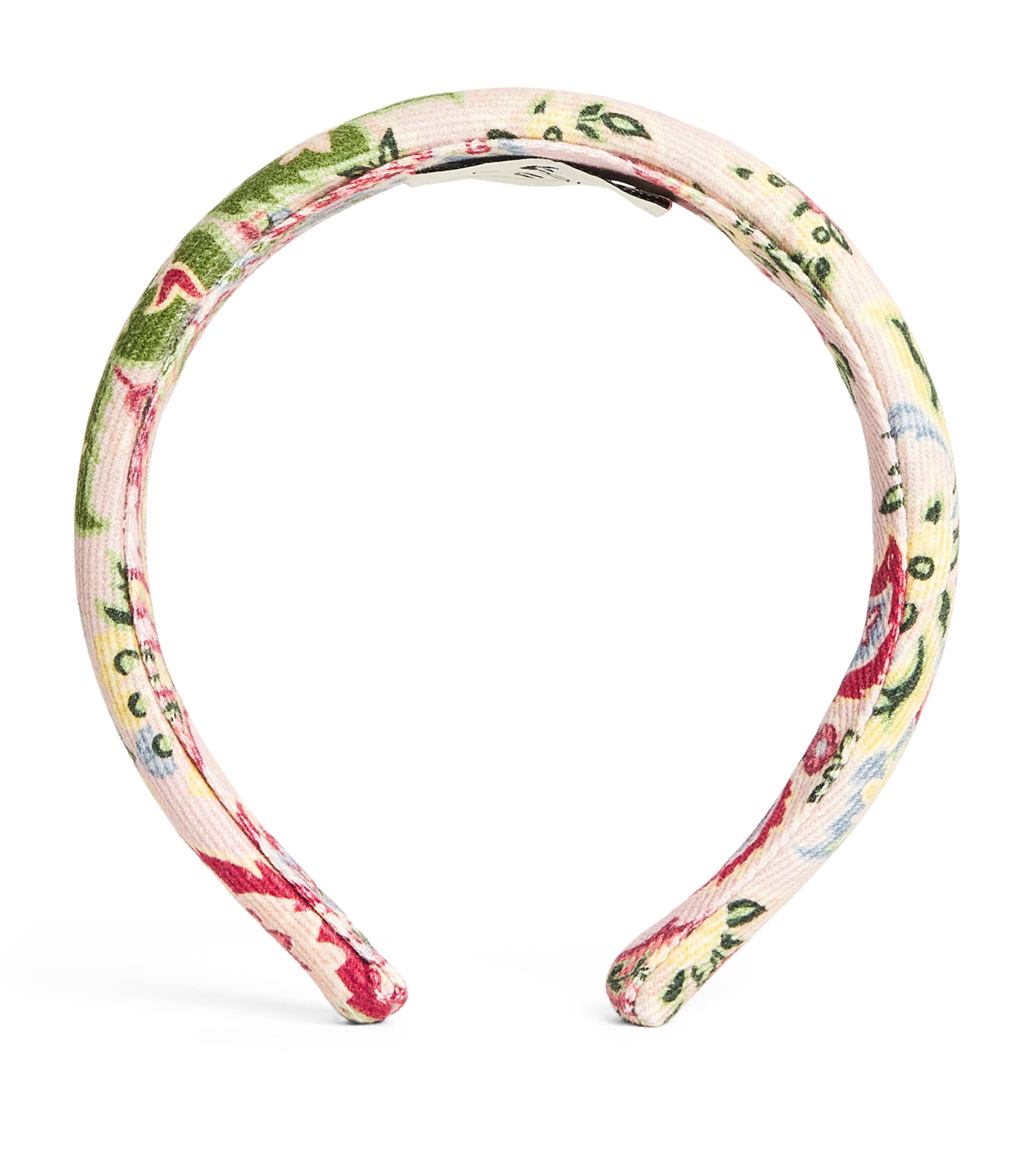 Etro Kids' Floral Print Headband In White