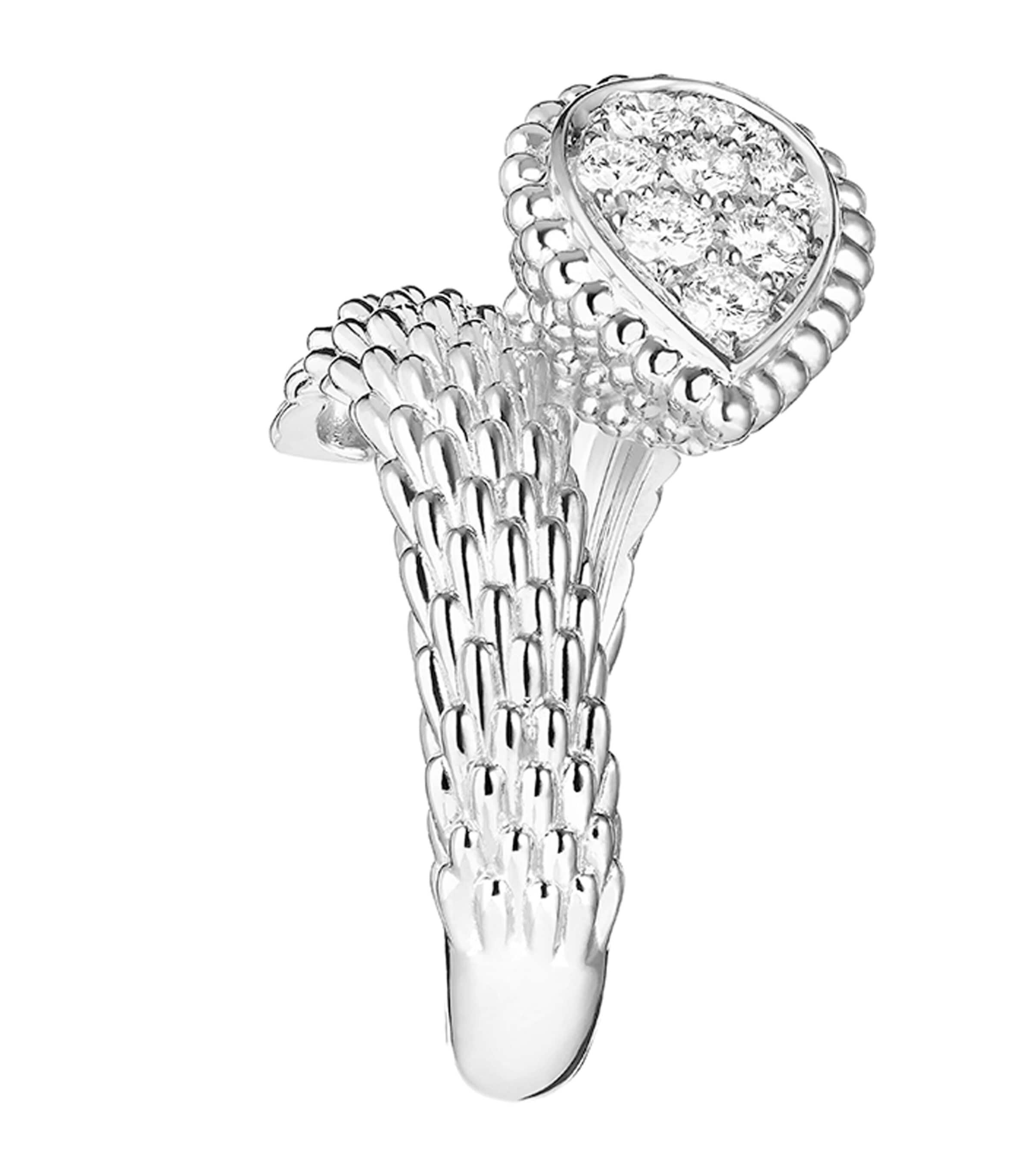 Small White Gold Serpent Bohème Ring WHITE GOLD Image 2